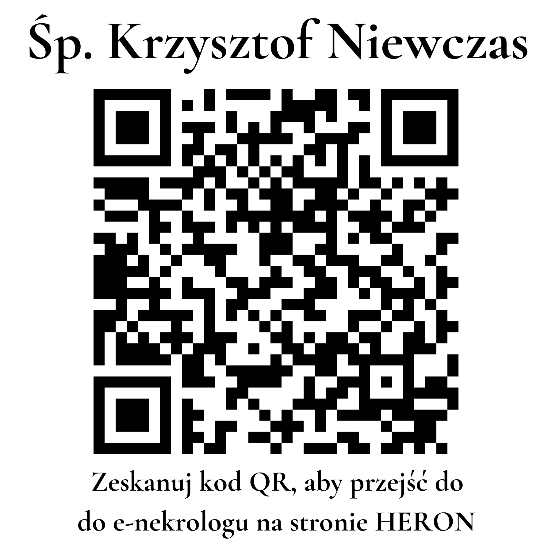 Kod QR do nekrologu Krzysztof Niewczas