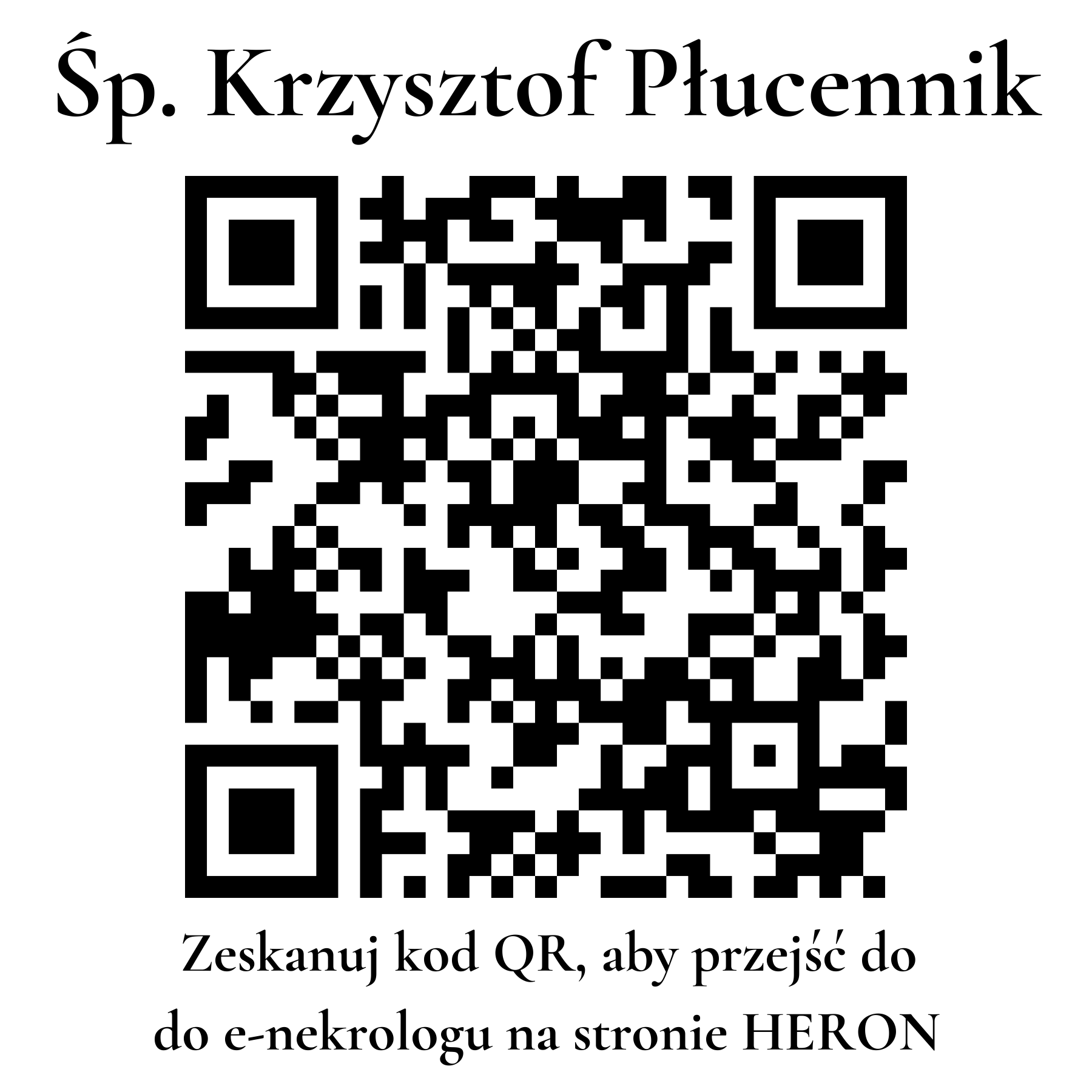 Kod QR do nekrologu Krzysztof Płucennik