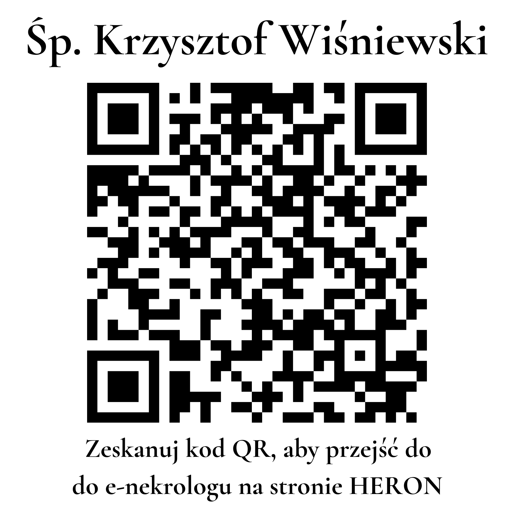 Kod QR do nekrologu Krzysztof Wiśniewski