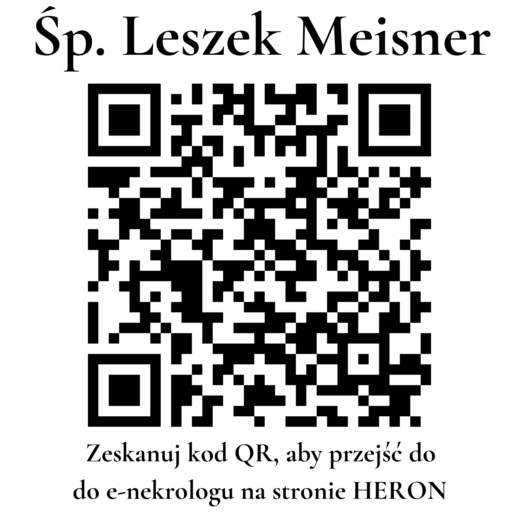 Kod QR do nekrologu Leszek Meisner