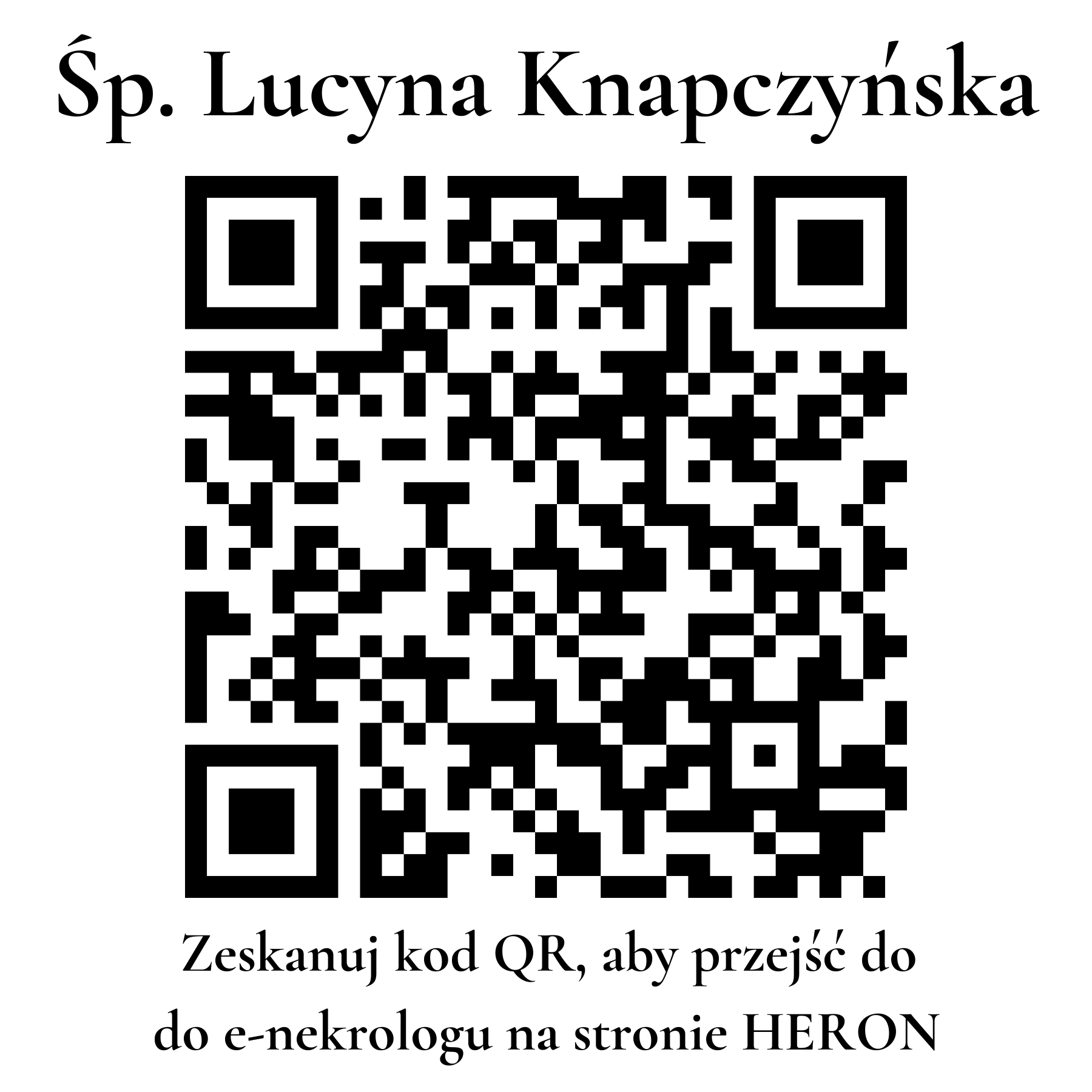 Kod QR do nekrologu Lucyna Knapczyńska