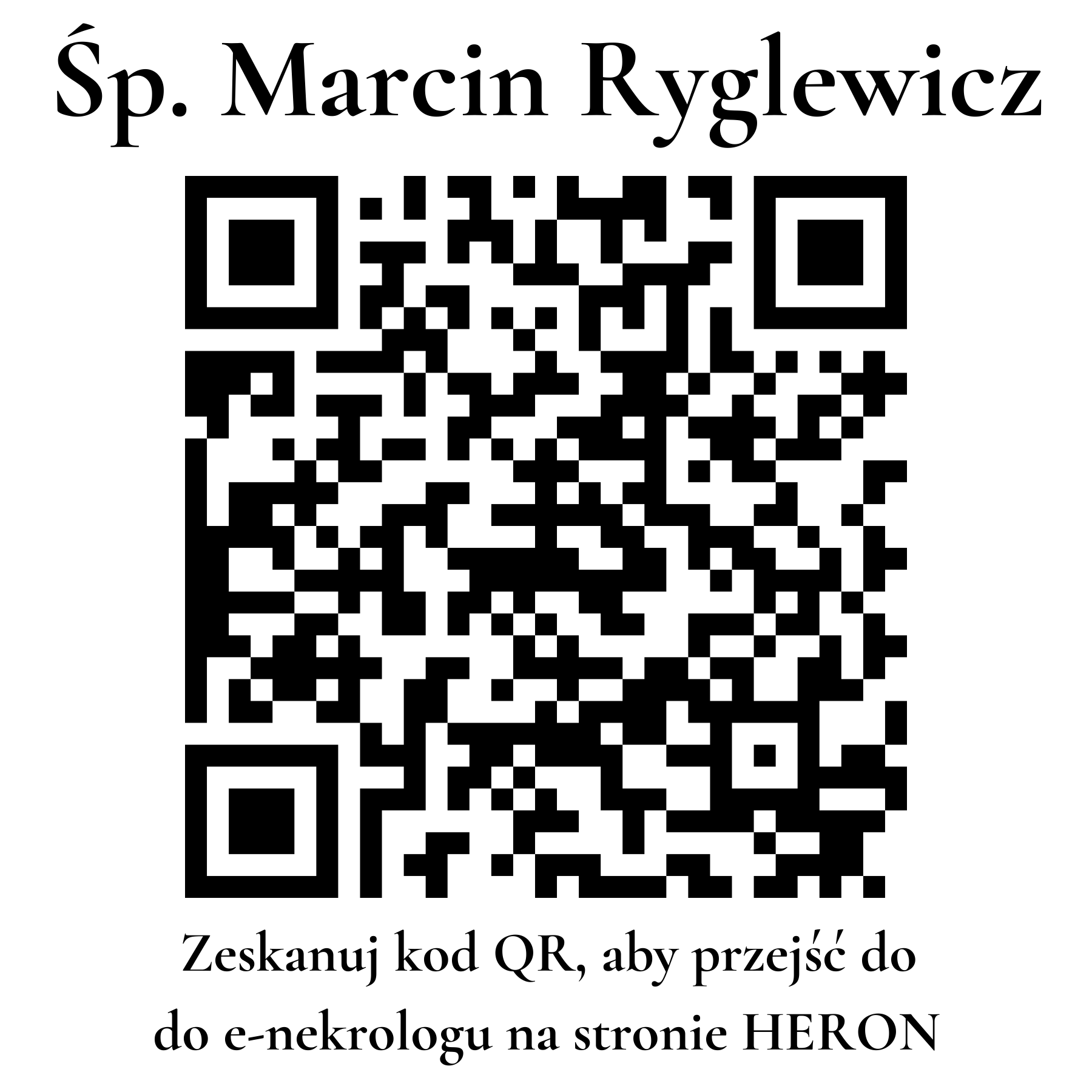 Kod QR do nekrologu Marcin Ryglewicz