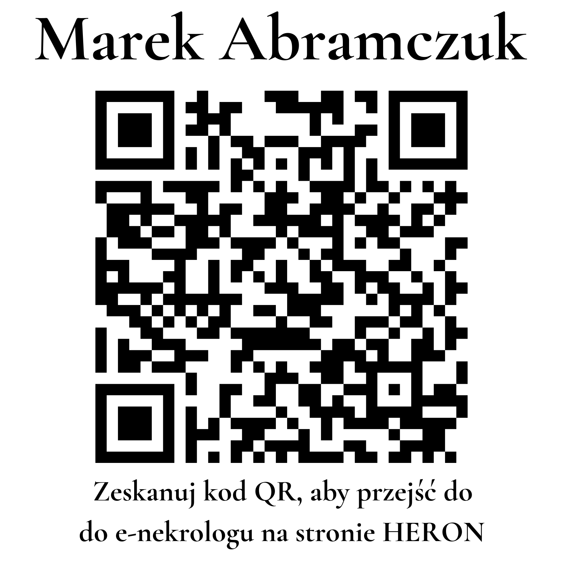 Kod QR do nekrologu Marek Abramczuk