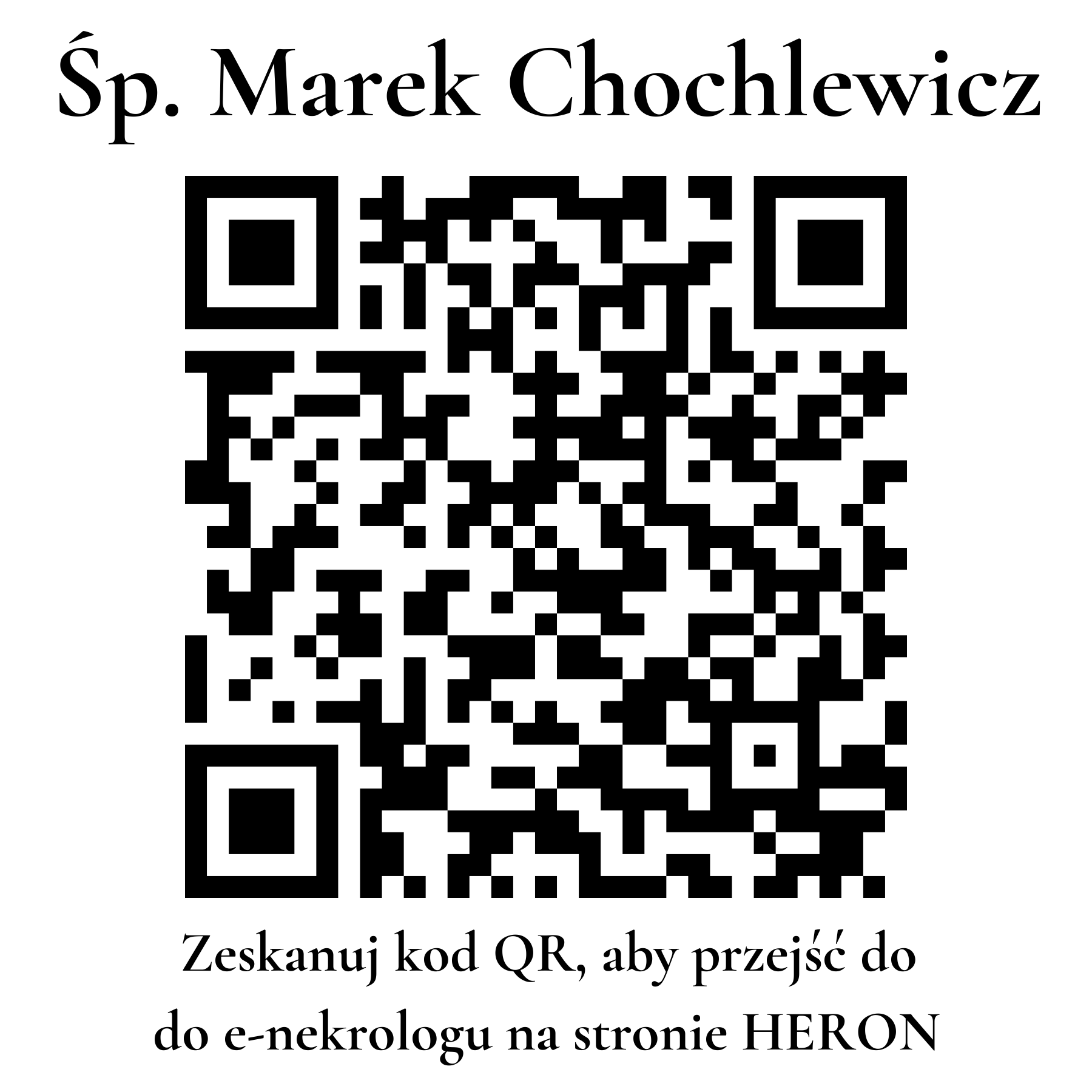 Kod QR do nekrologu Marek Chochlewicz