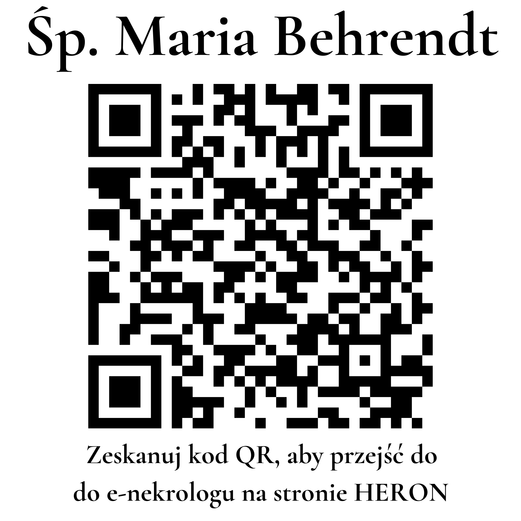 Kod QR do nekrologu Maria Behrendt