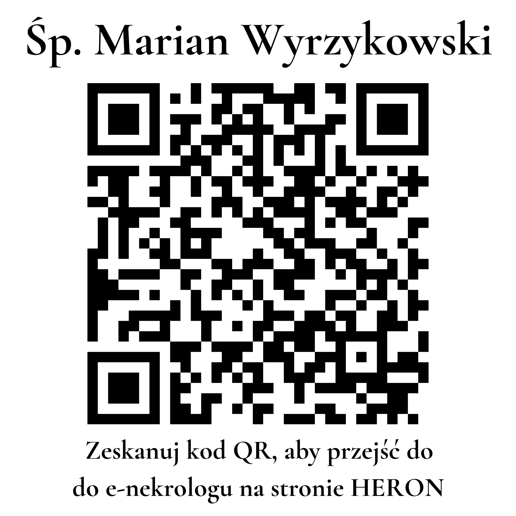 Kod QR do nekrologu Marian Wyrzykowski