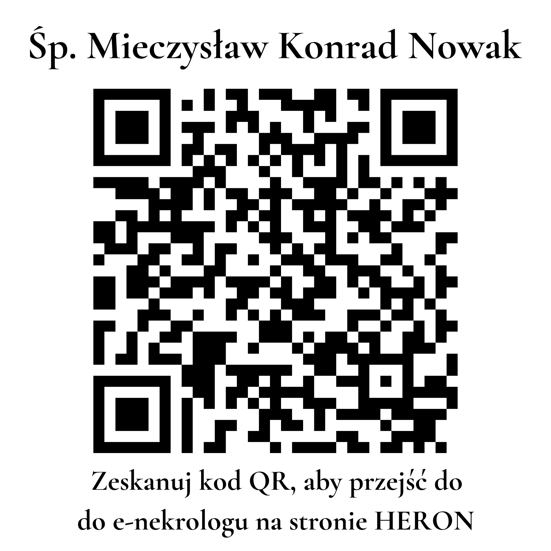 Kod QR do nekrologu Mieczysław Konrad Nowak