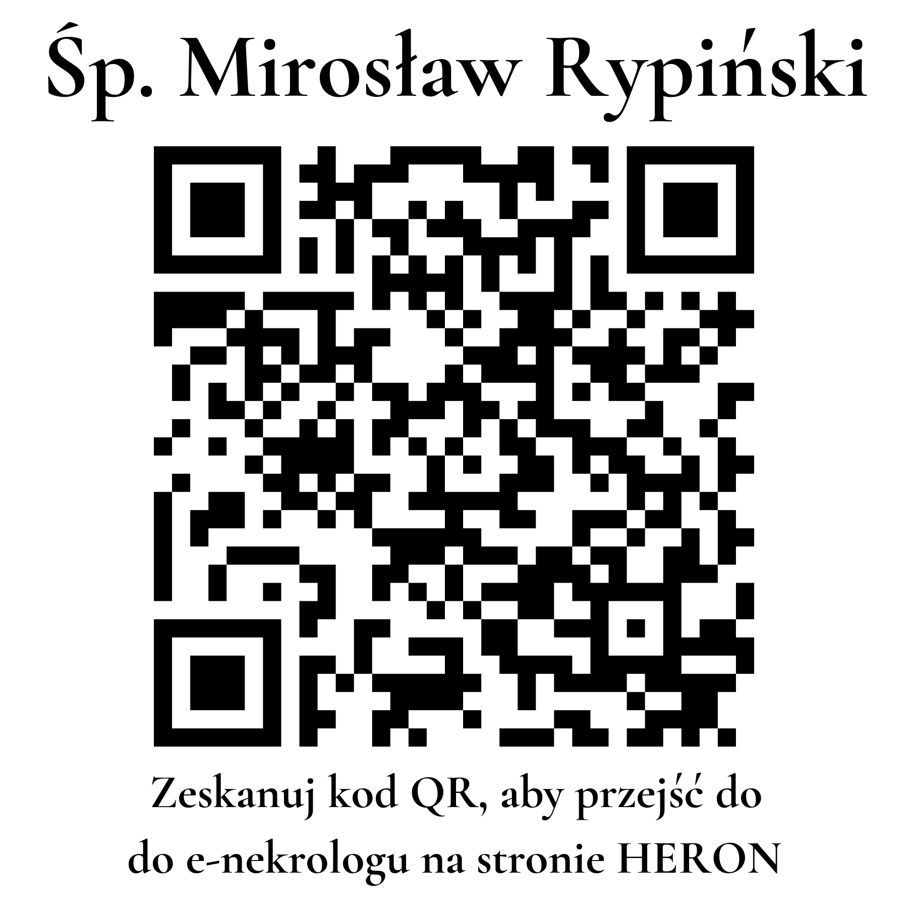 Kod QR do nekrologu Mirosław Rypiński