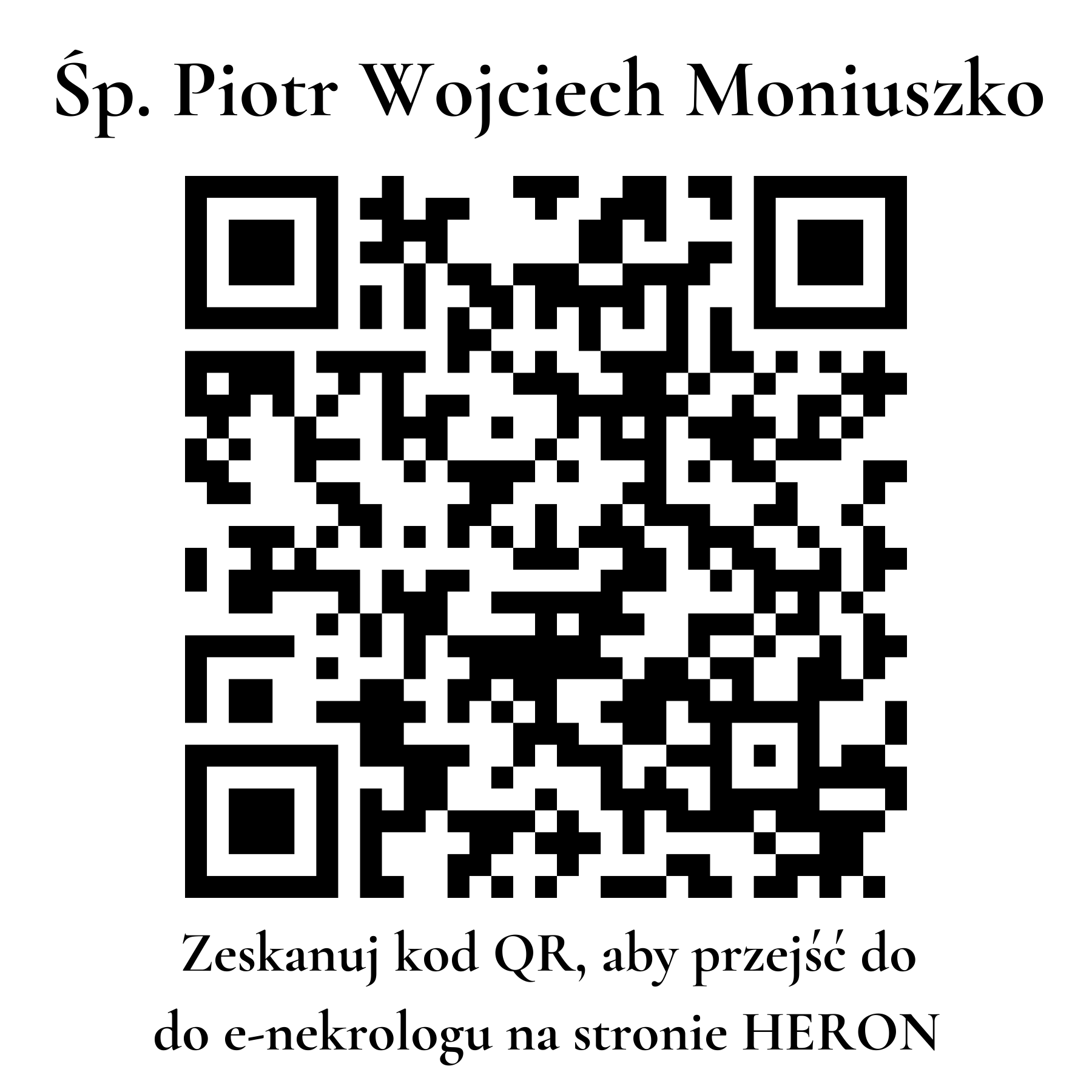 Kod QR do nekrologu Piotr Wojciech Moniuszko