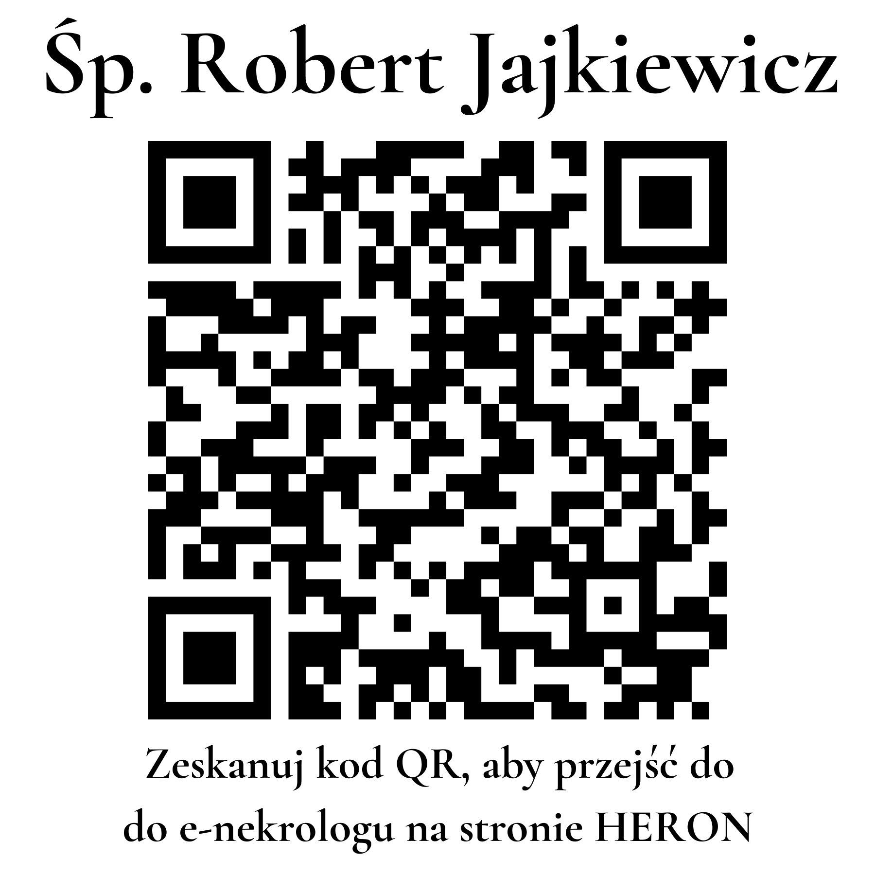 Kod QR do nekrologu Robert Jajkiewicz