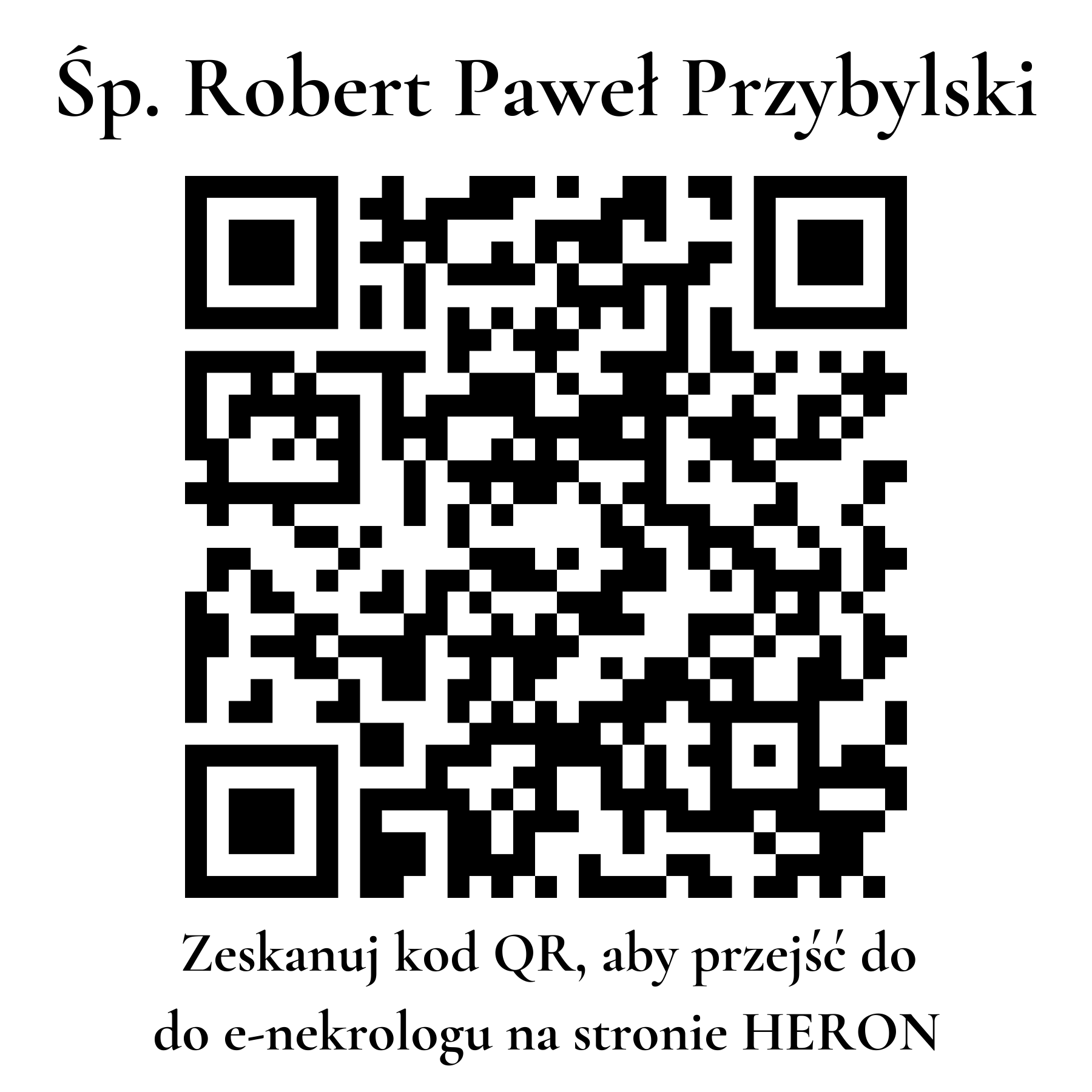 Kod QR do nekrologu Robert Paweł Przybylski