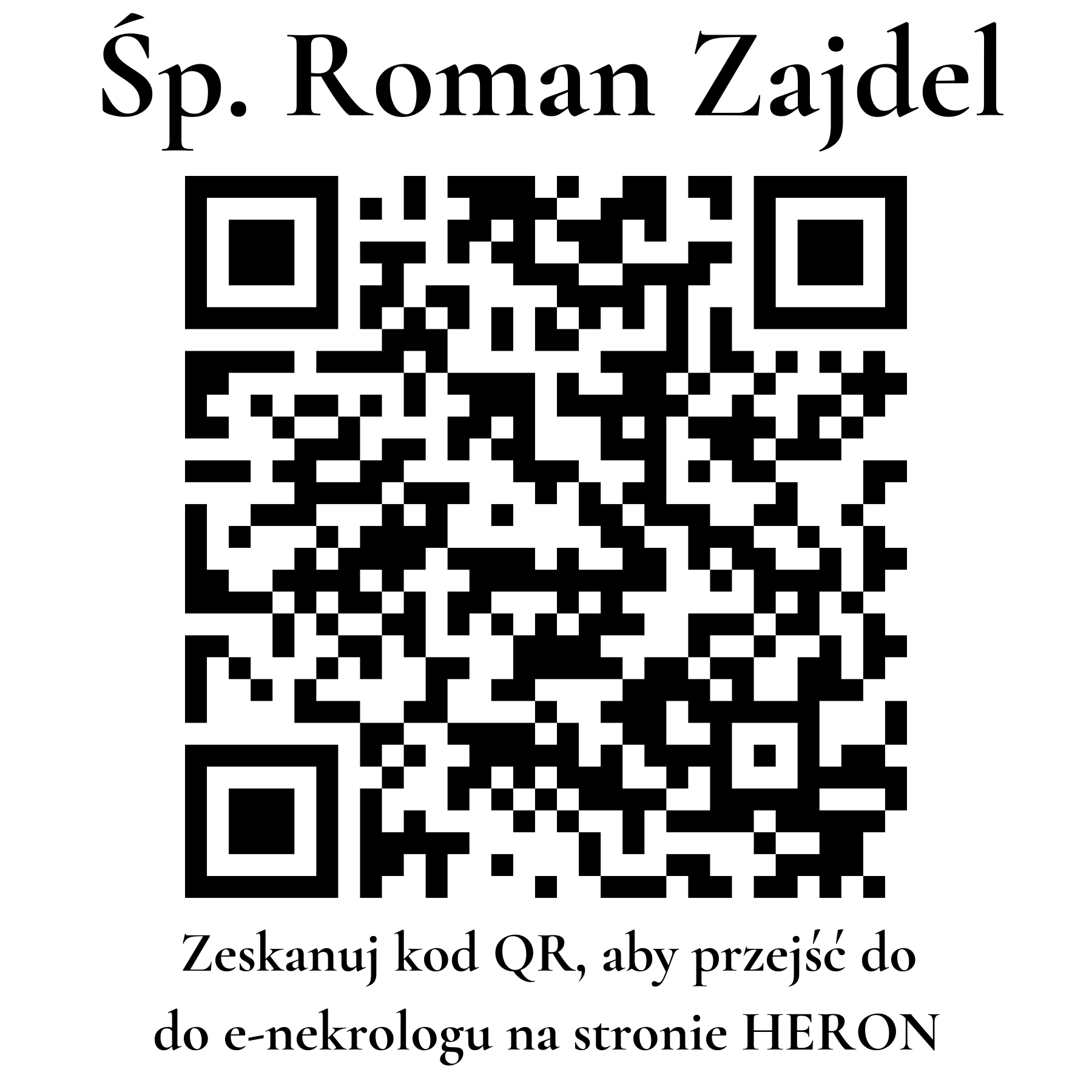 Kod QR do nekrologu Roman Zajdel
