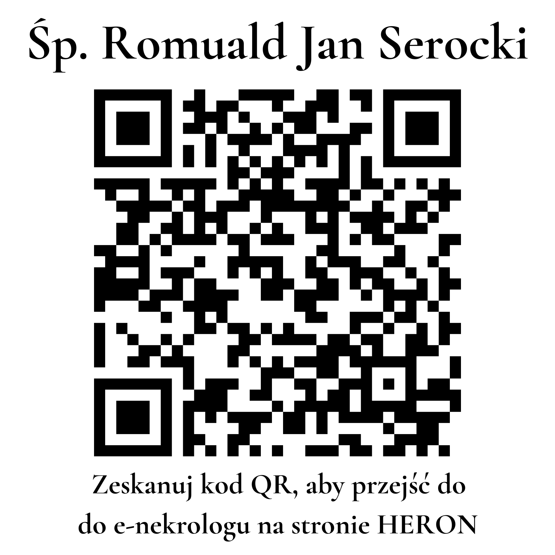 Kod QR do nekrologu Romuald Jan Serocki