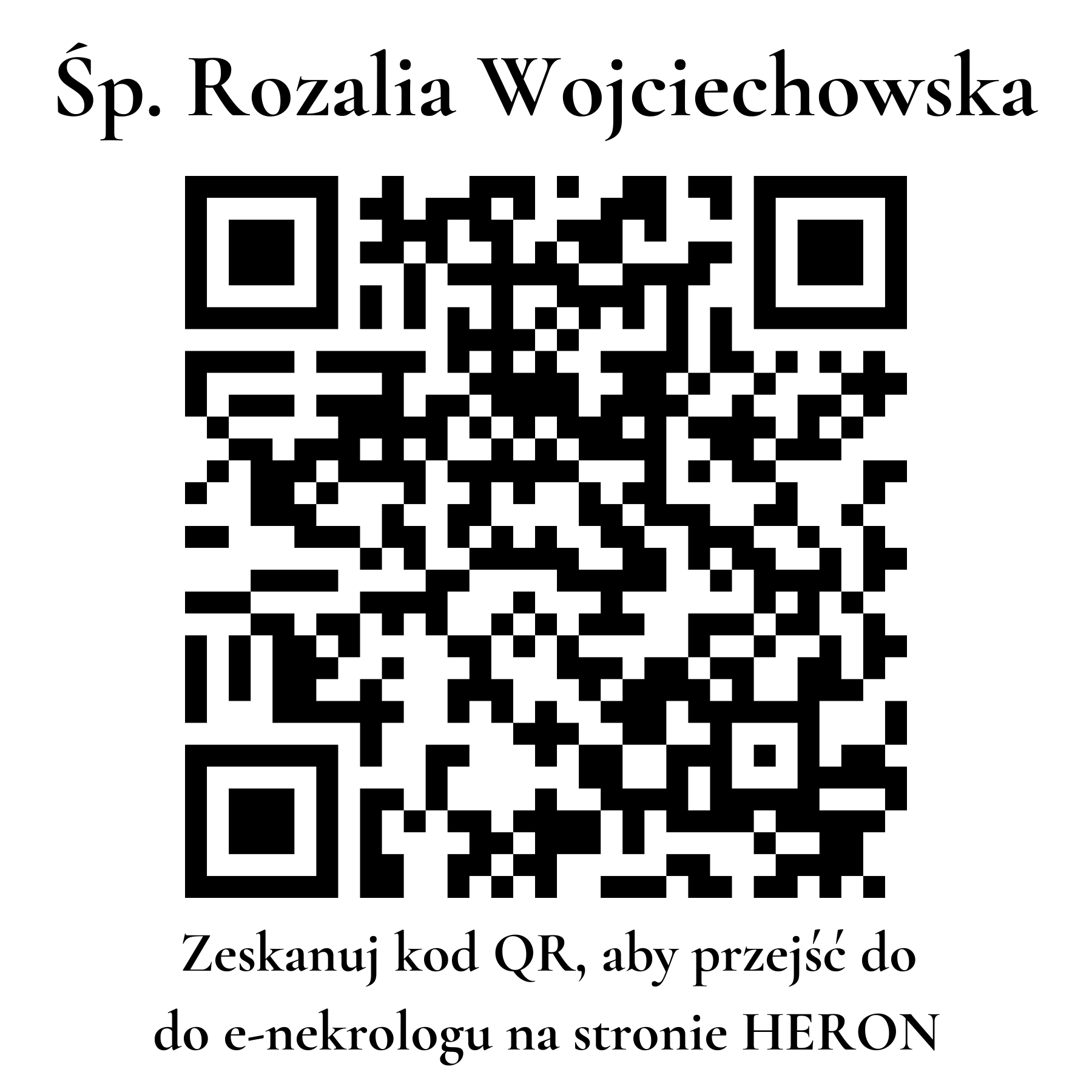 Kod QR do nekrologu Rozalia Wojciechowska