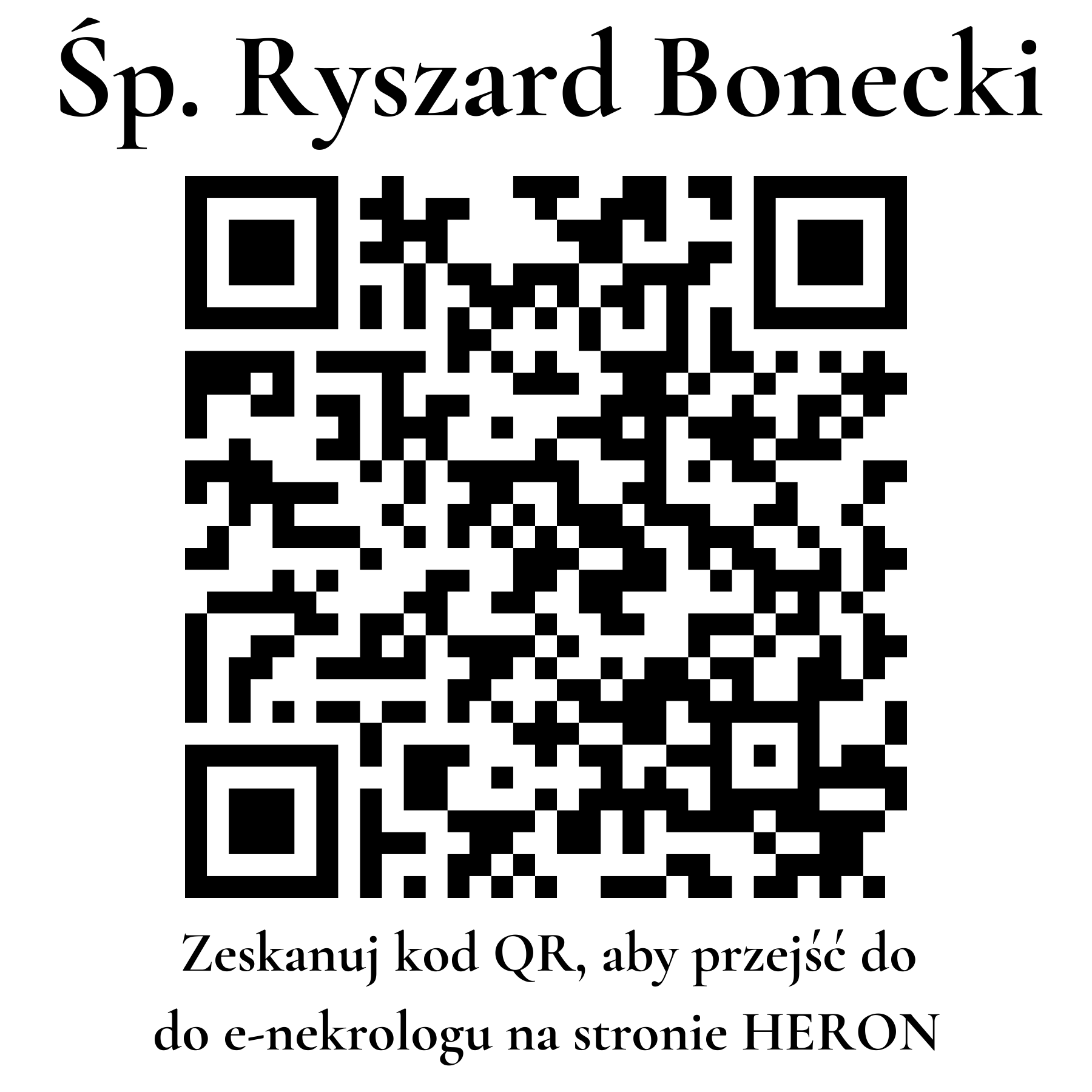 Kod QR do nekrologu Ryszard Bonecki
