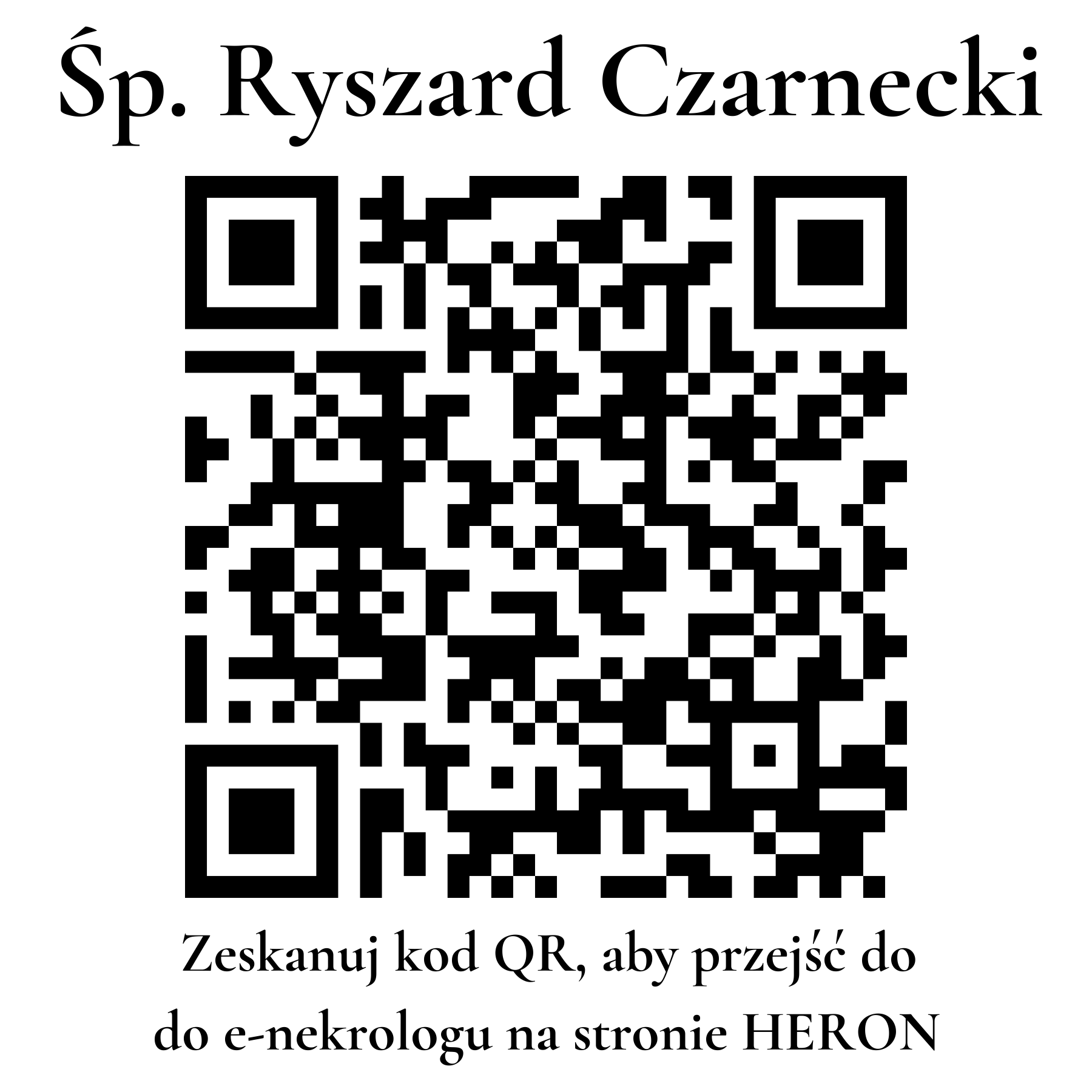 Kod QR do nekrologu Ryszard Czarnecki