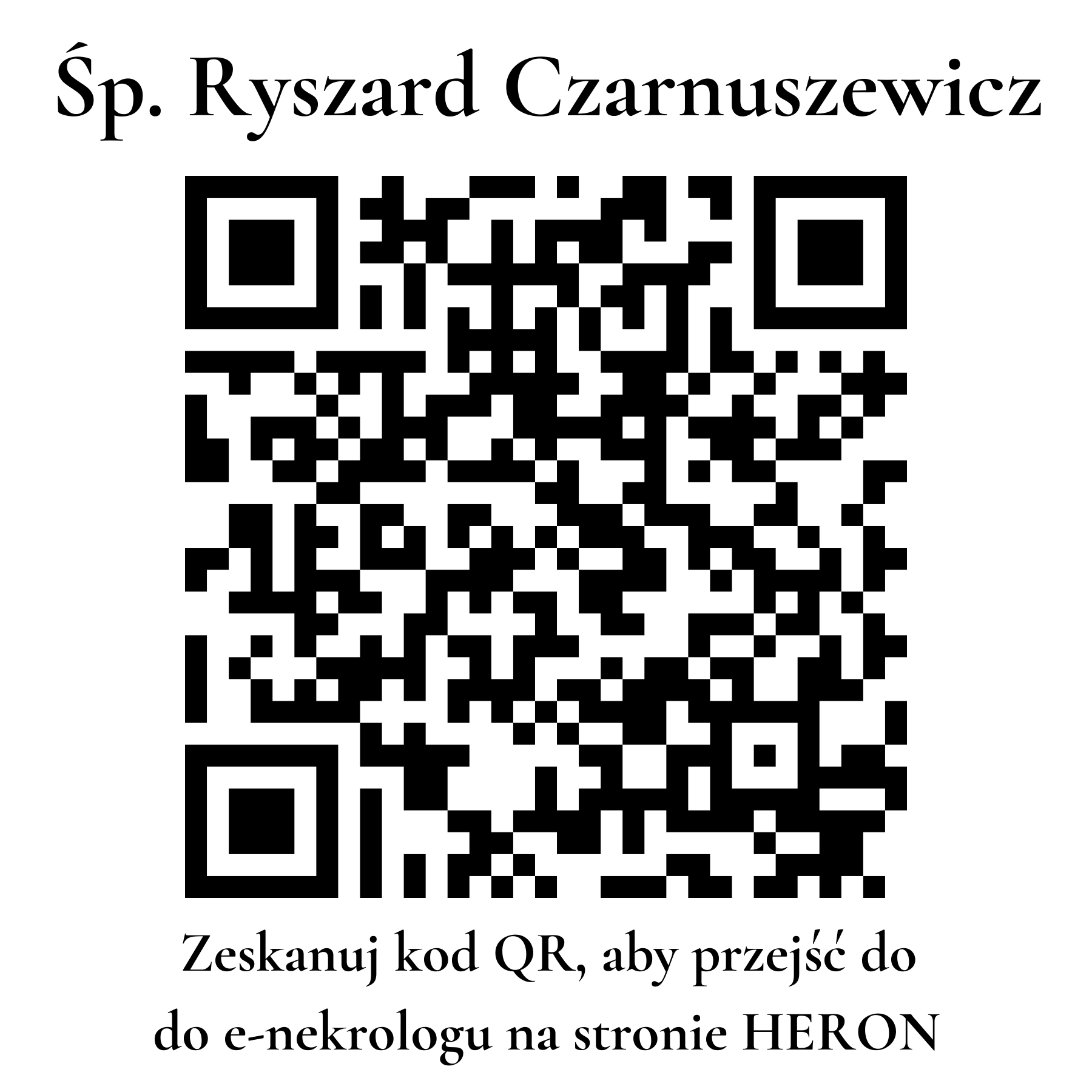 Kod QR do nekrologu Ryszard Czarnuszewicz