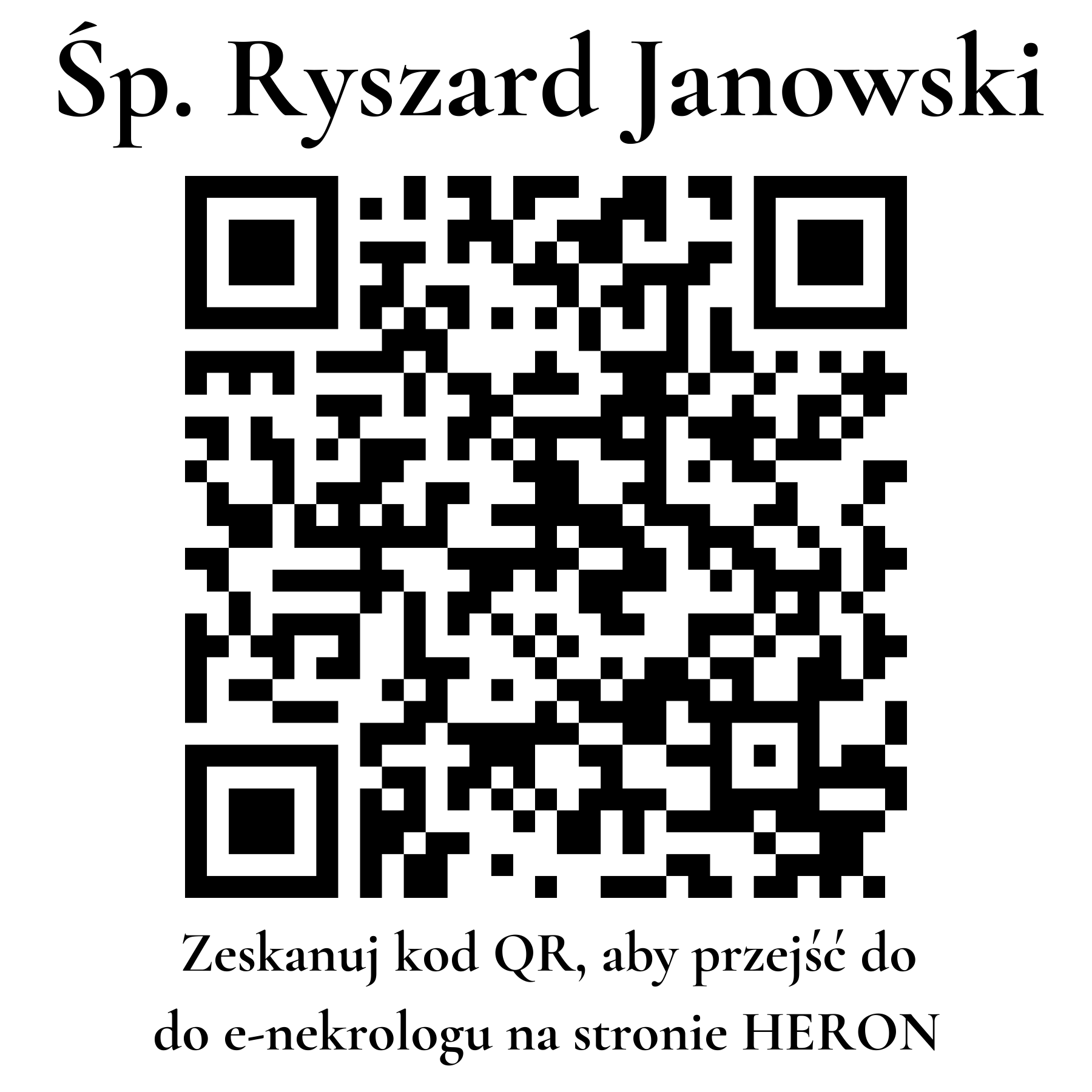 Kod QR do nekrologu Ryszard Janowski