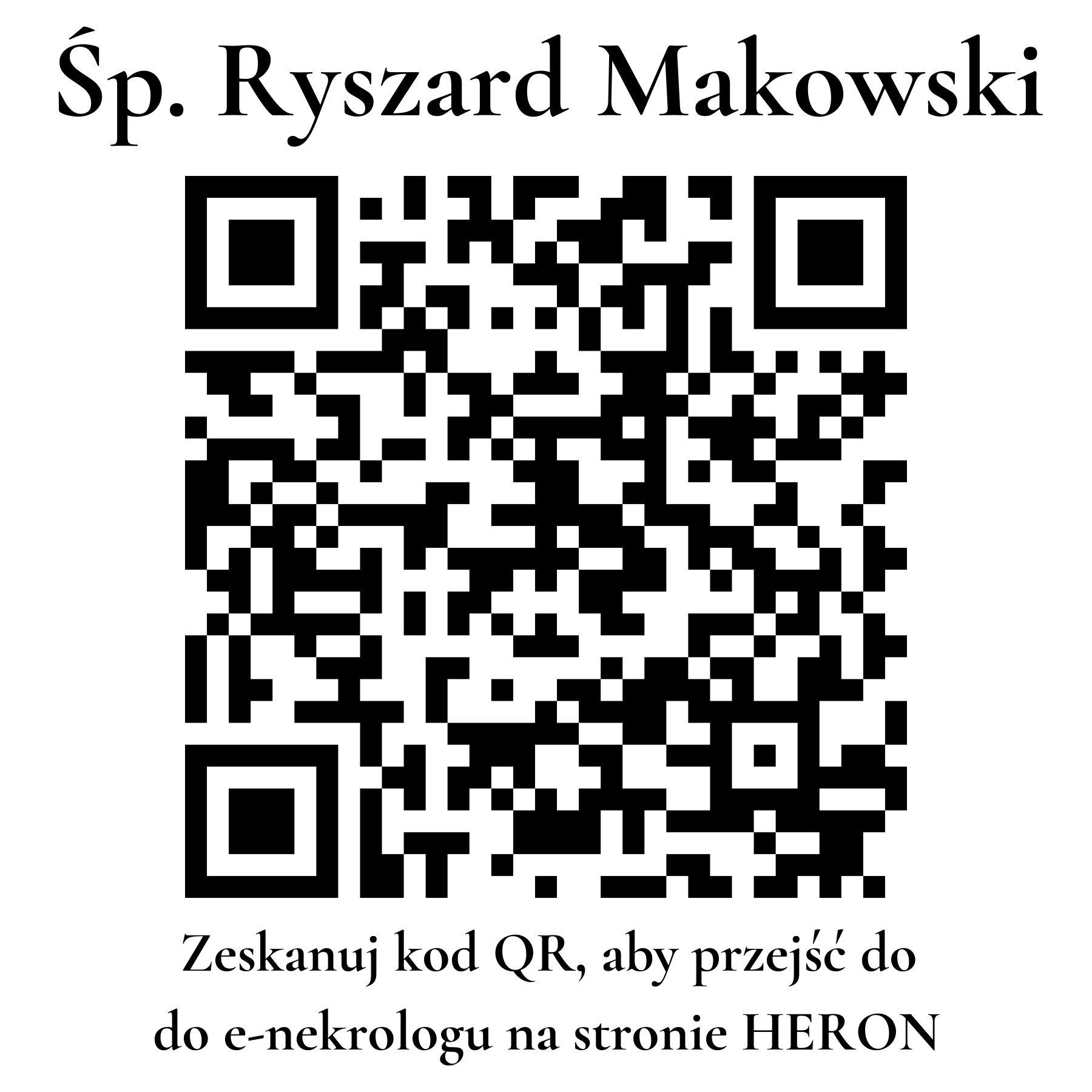 Kod QR do nekrologu Ryszard Makowski