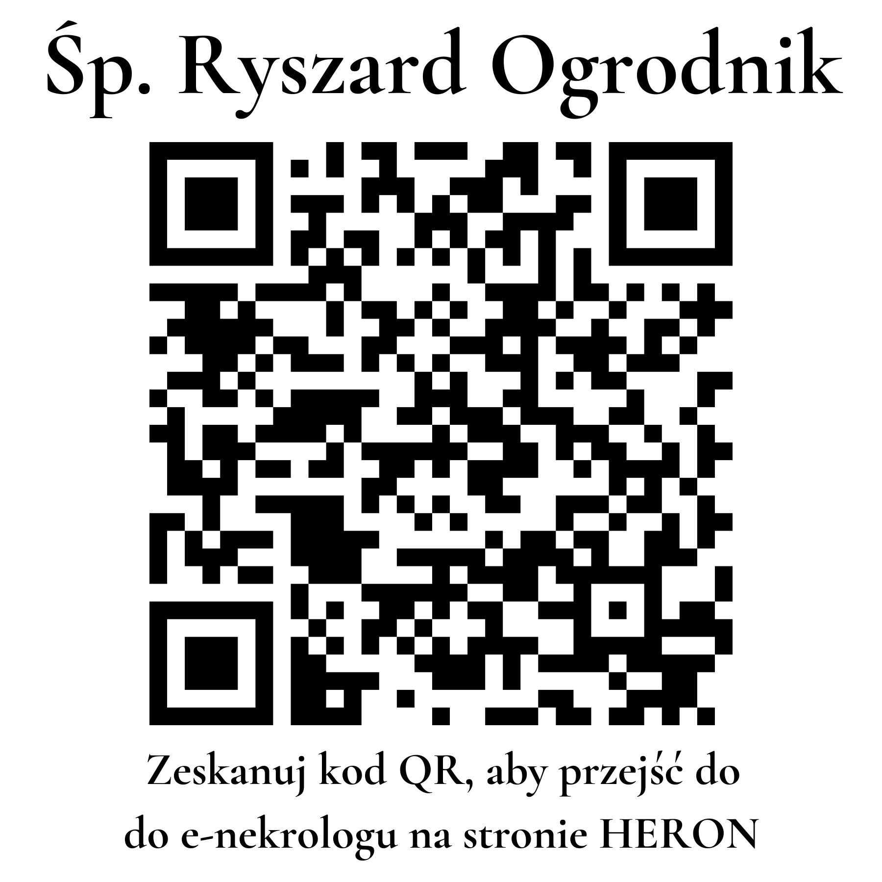 Kod QR do nekrologu Ryszard Ogrodnik