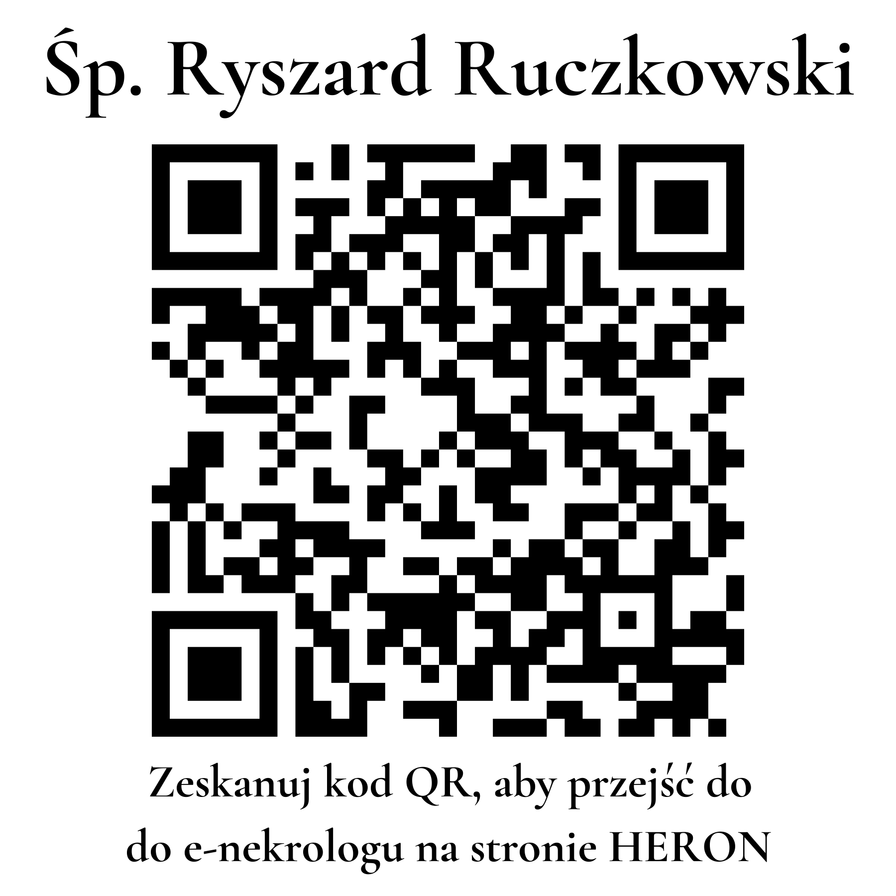 Kod QR do nekrologu Ryszard Ruczkowski
