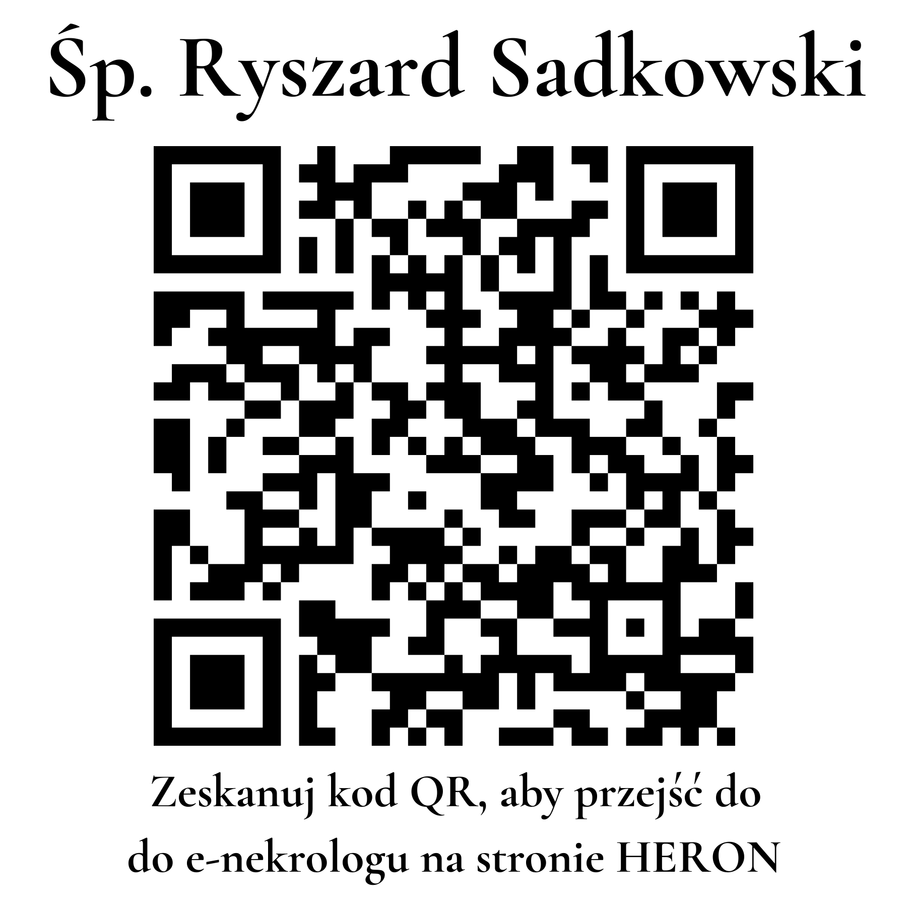 Kod QR do nekrologu Ryszard Sadkowski