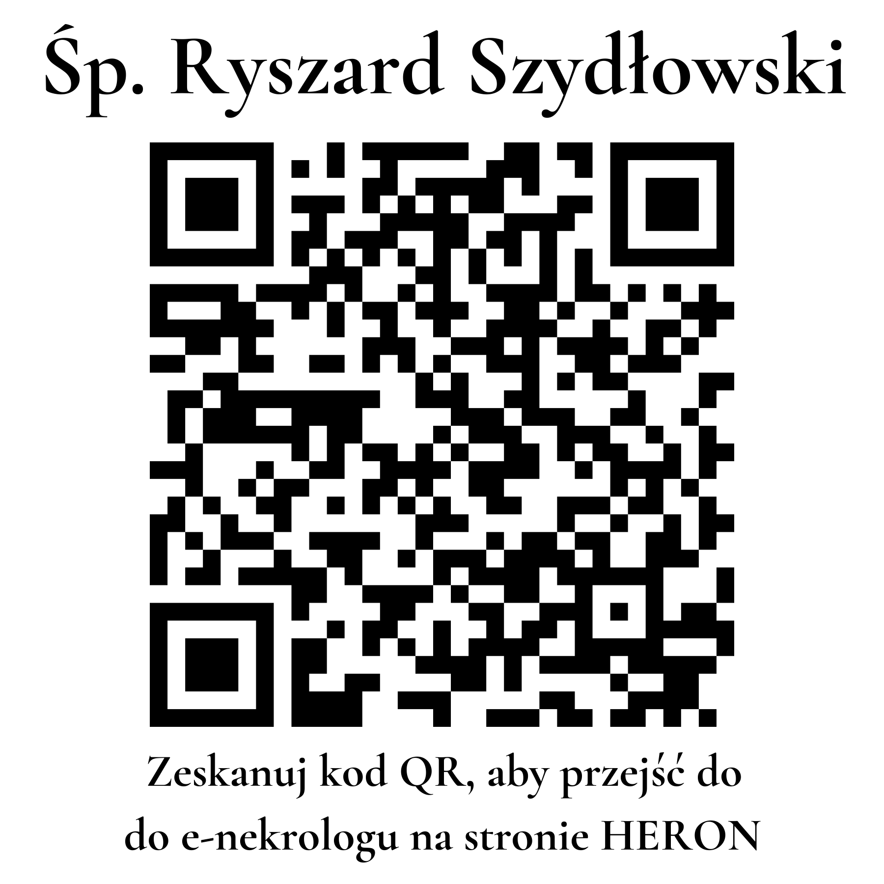Kod QR do nekrologu Ryszard Szydłowski