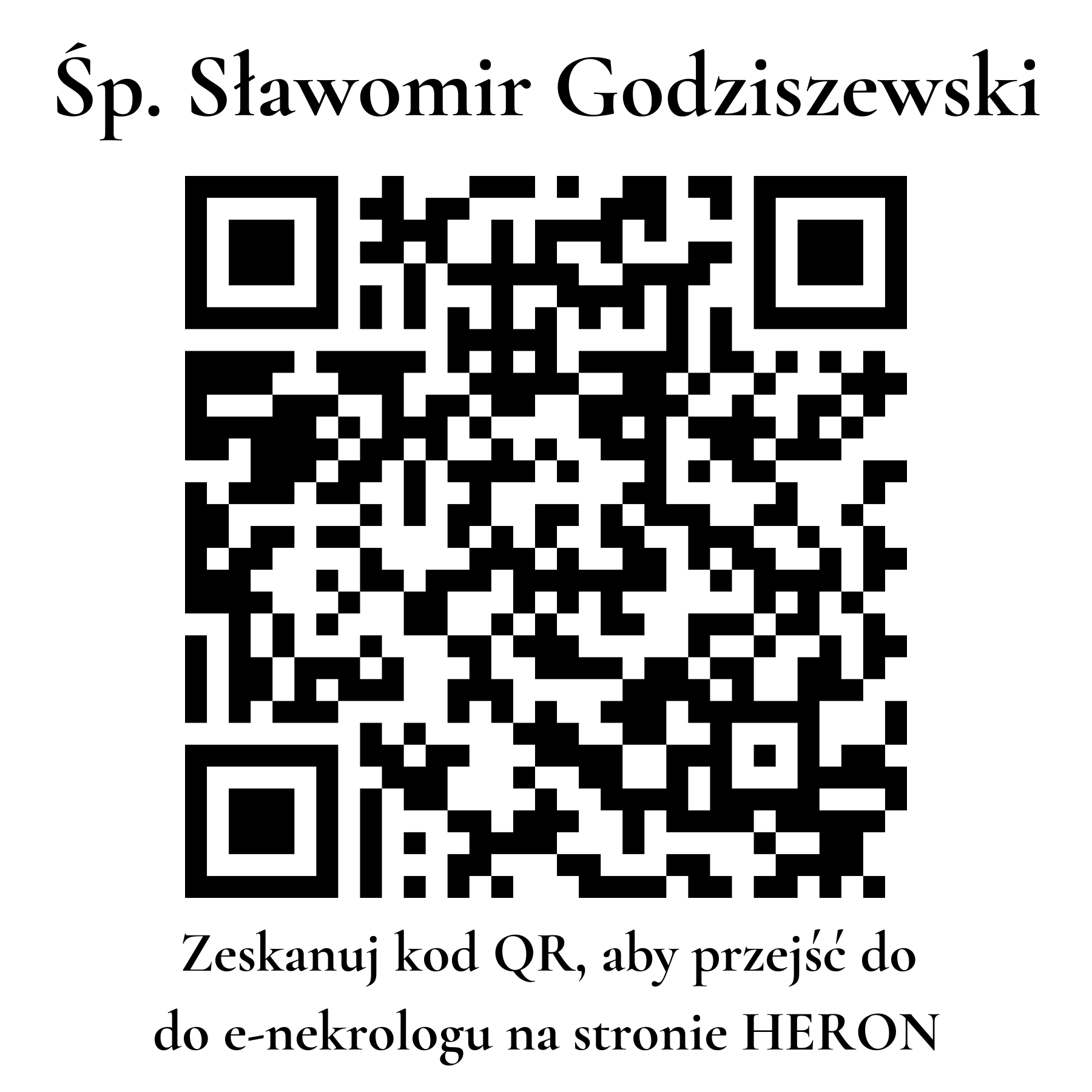 Kod QR do nekrologu Sławomir Godziszewski