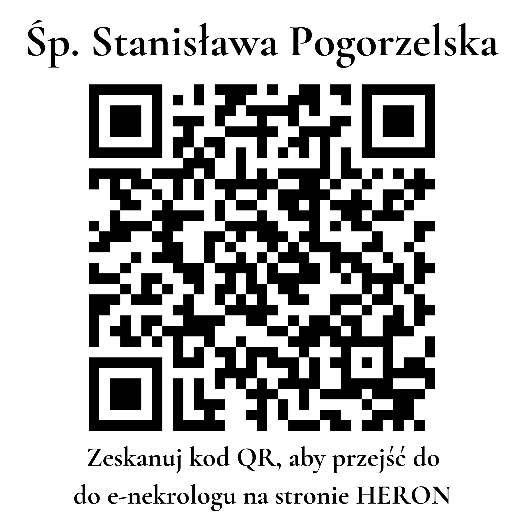 Kod QR do nekrologu Stanisława Pogorzelska