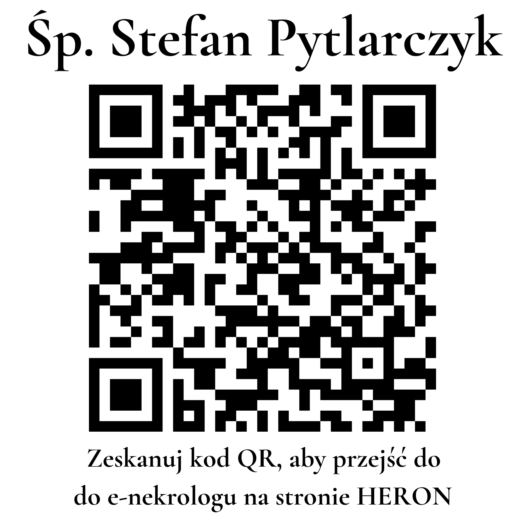 Kod QR do nekrologu Stefan Pytlarczyk Kod QR do nekrologu Stefan Pytlarczyk