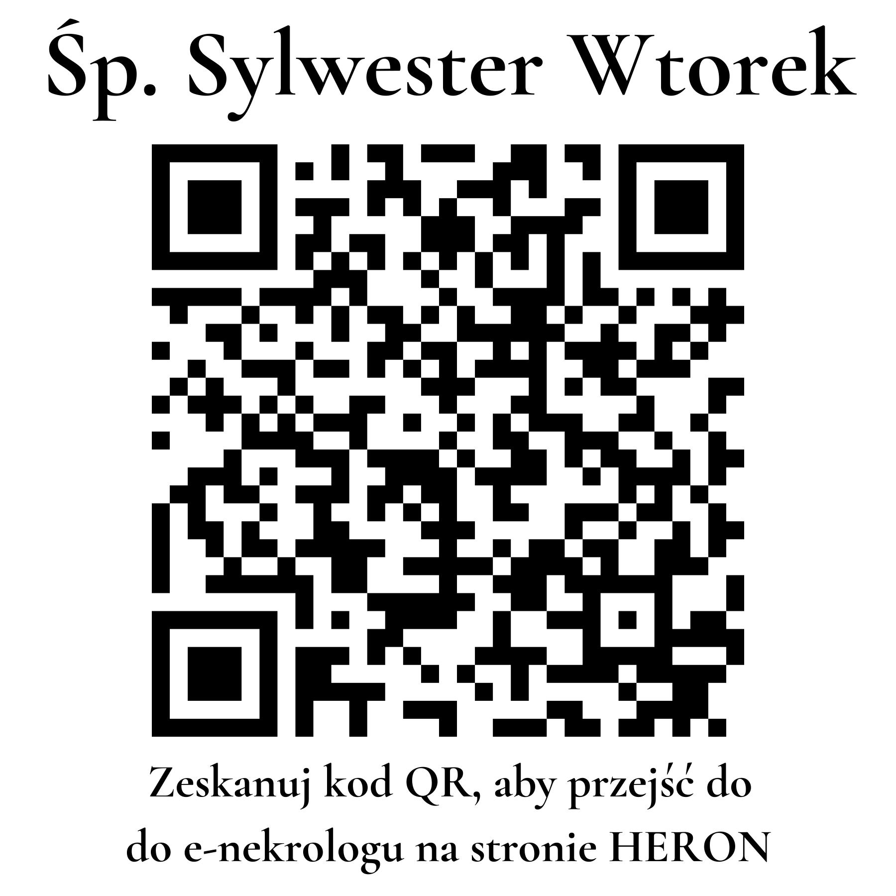 Kod QR do nekrologu Sylwester Wtorek