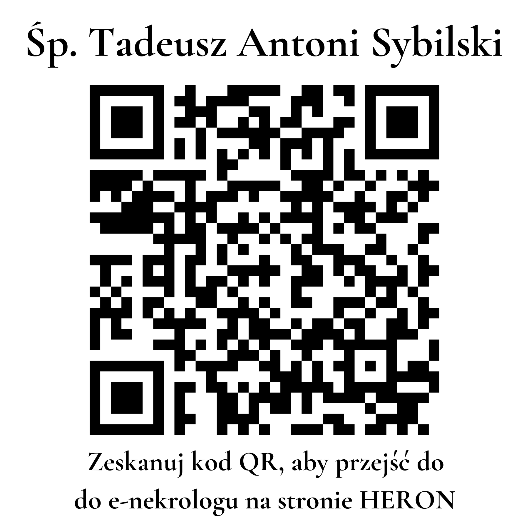 Kod QR do nekrologu Tadeusz Antoni Sybilski
