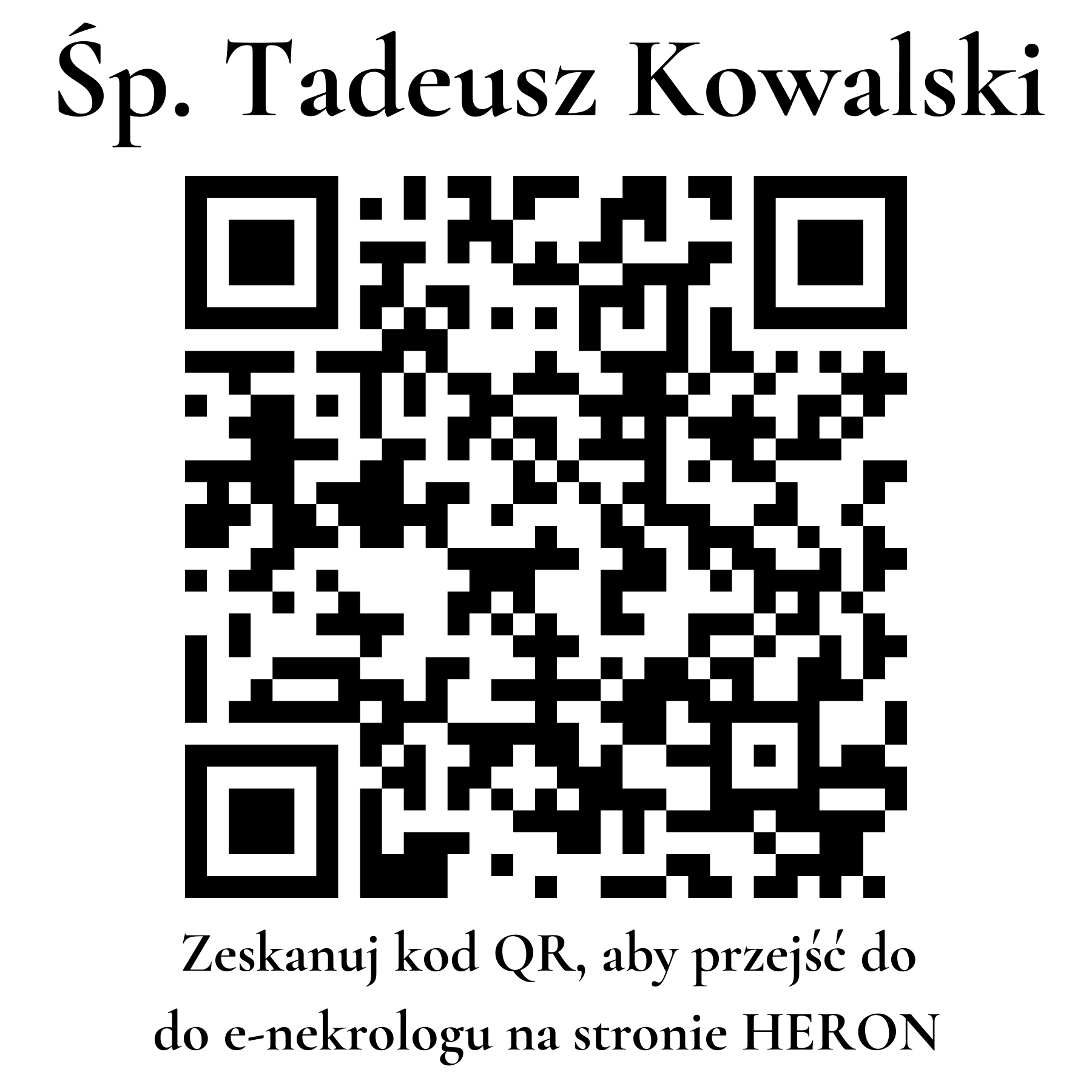 Kod QR do nekrologu Tadeusz Kowalski