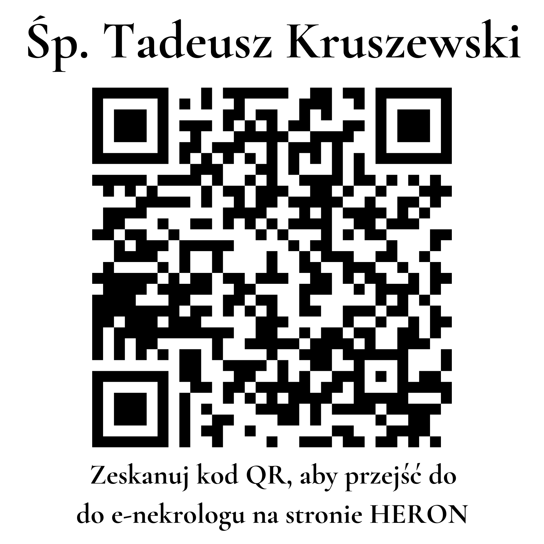 Kod QR do nekrologu Tadeusz Kruszewski