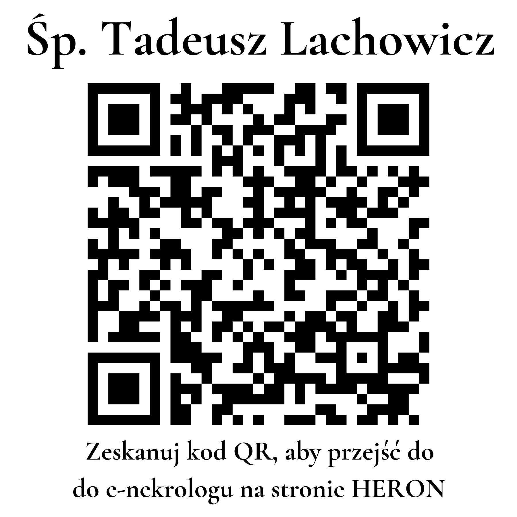 Kod QR do nekrologu Tadeusz Lachowicz