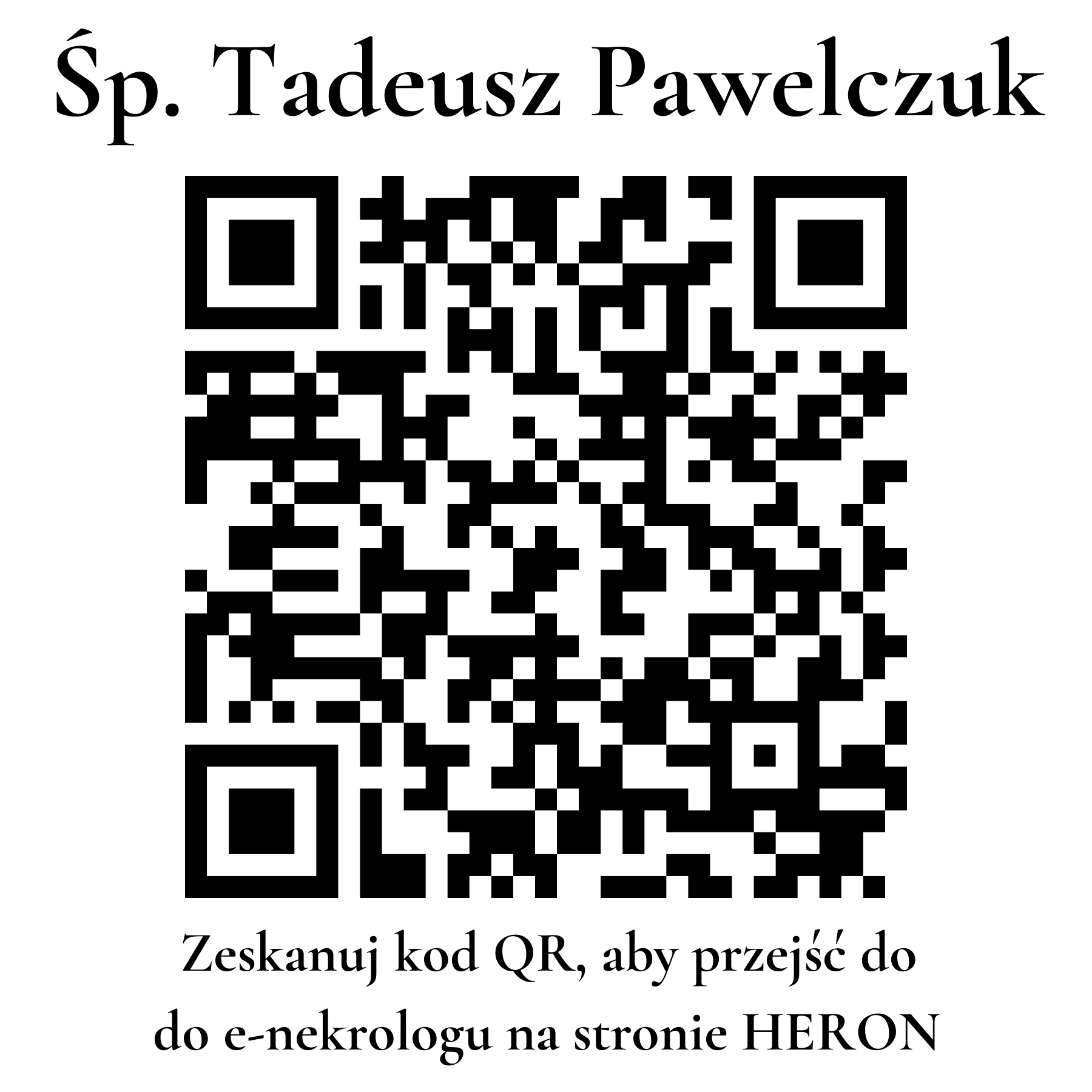 Kod QR do nekrologu Tadeusz Pawelczuk Kod QR do nekrologu Tadeusz Pawelczuk