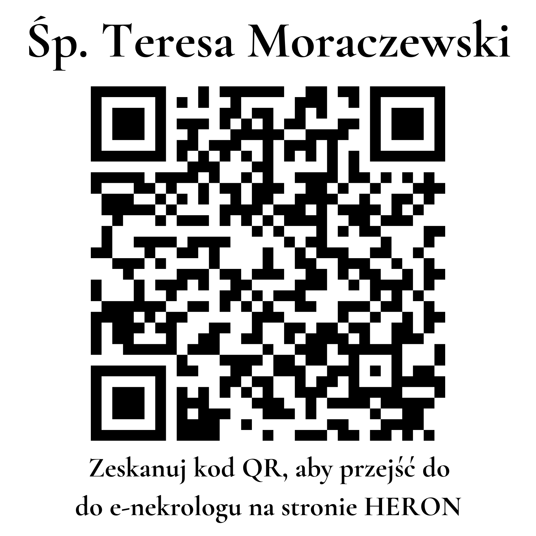 Kod QR do nekrologu Teresa Moraczewski