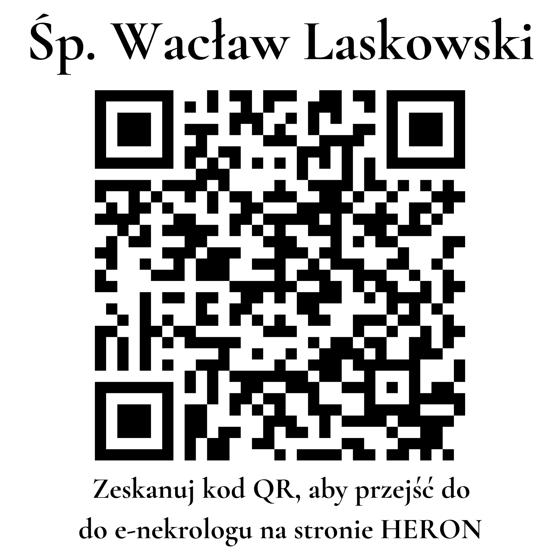 Kod QR do nekrologu Wacław Laskowski
