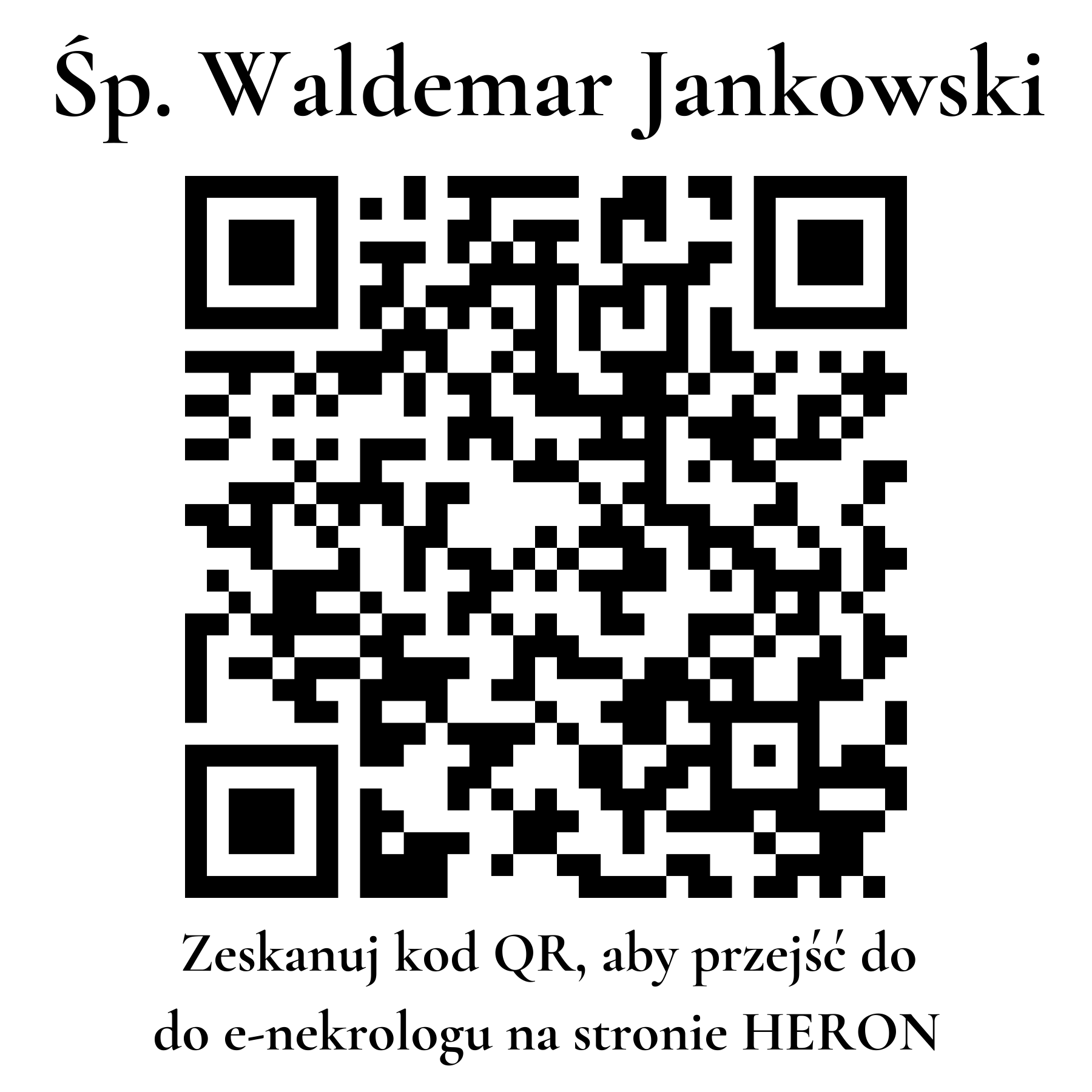 Kod QR do nekrologu Waldemar Jankowski