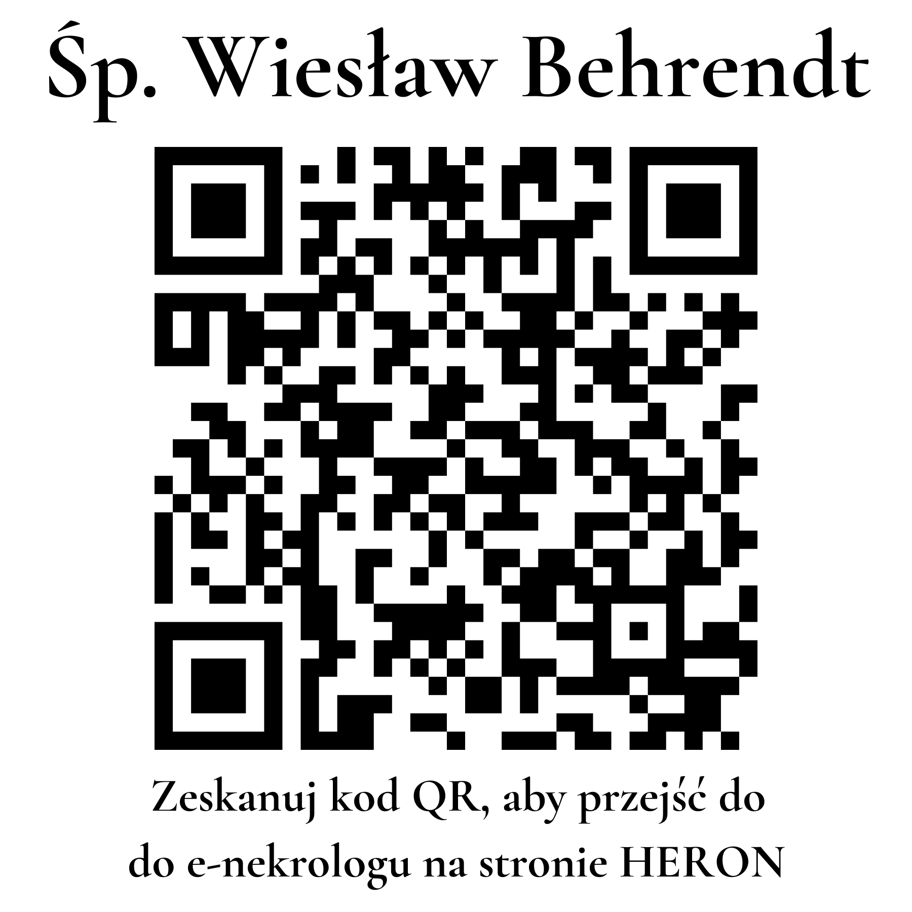 Kod QR do nekrologu Wiesław Behrendt