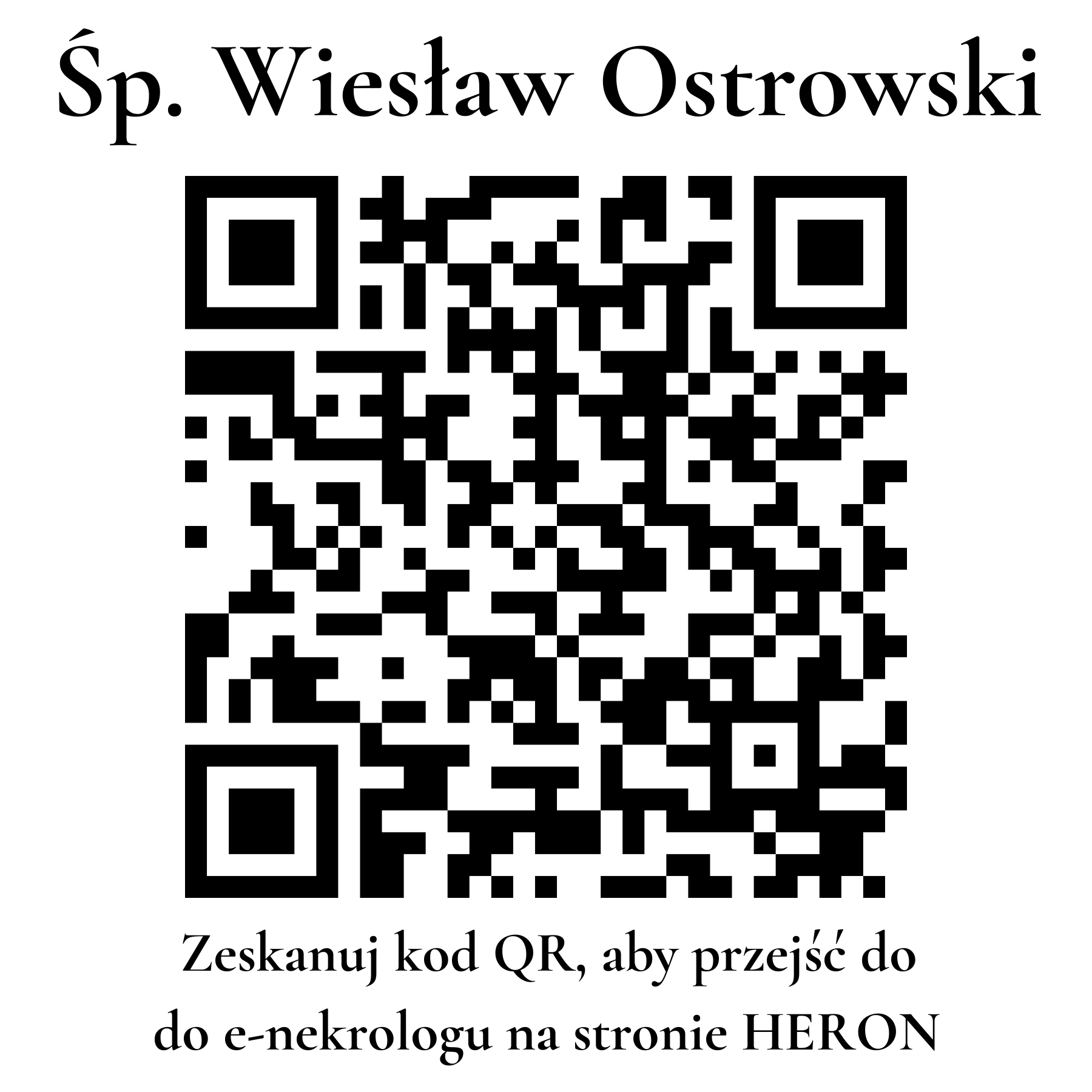 Kod QR do nekrologu Wiesław Ostrowski Kod QR do nekrologu Wiesław Ostrowski