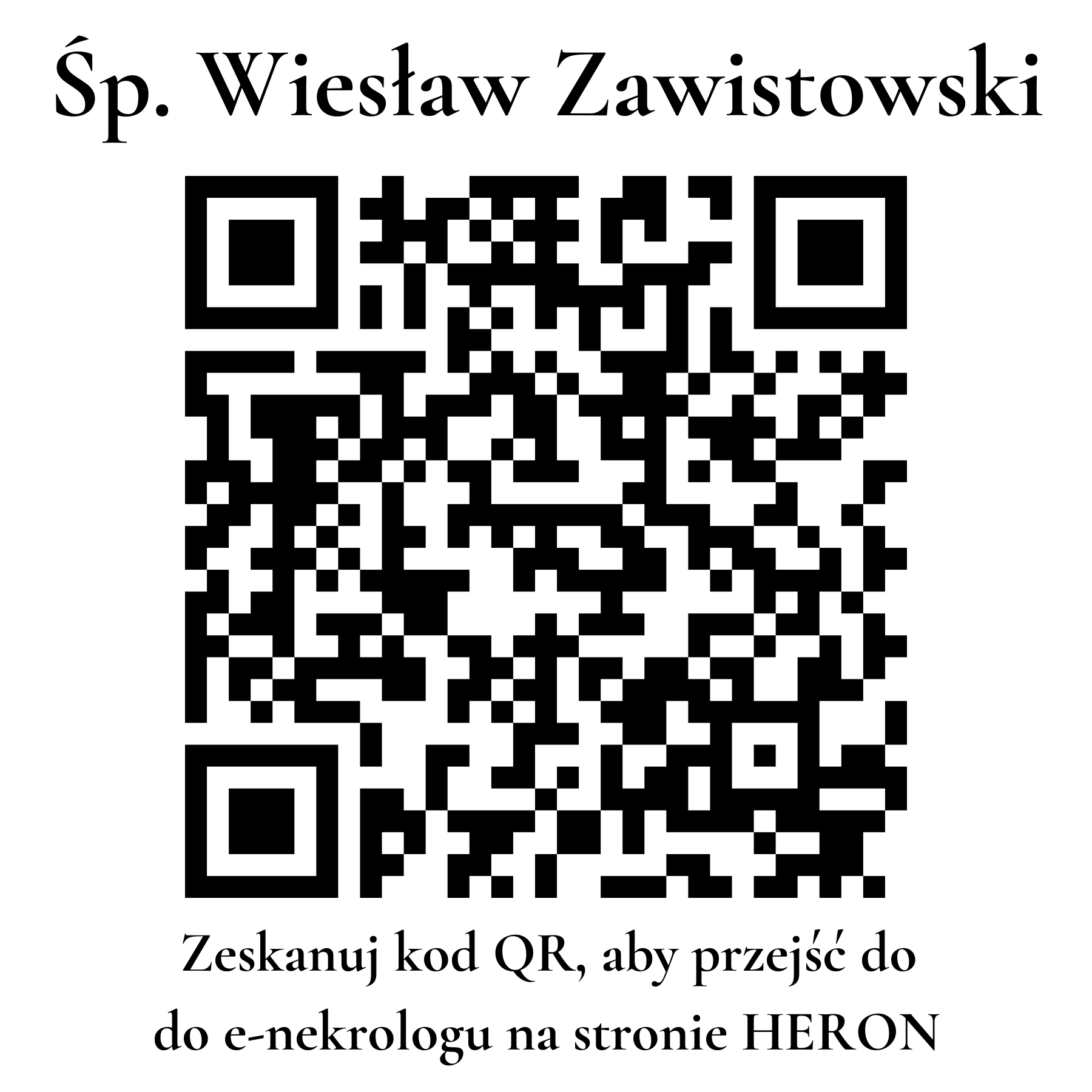 Kod QR do nekrologu Wiesław Zawistowski