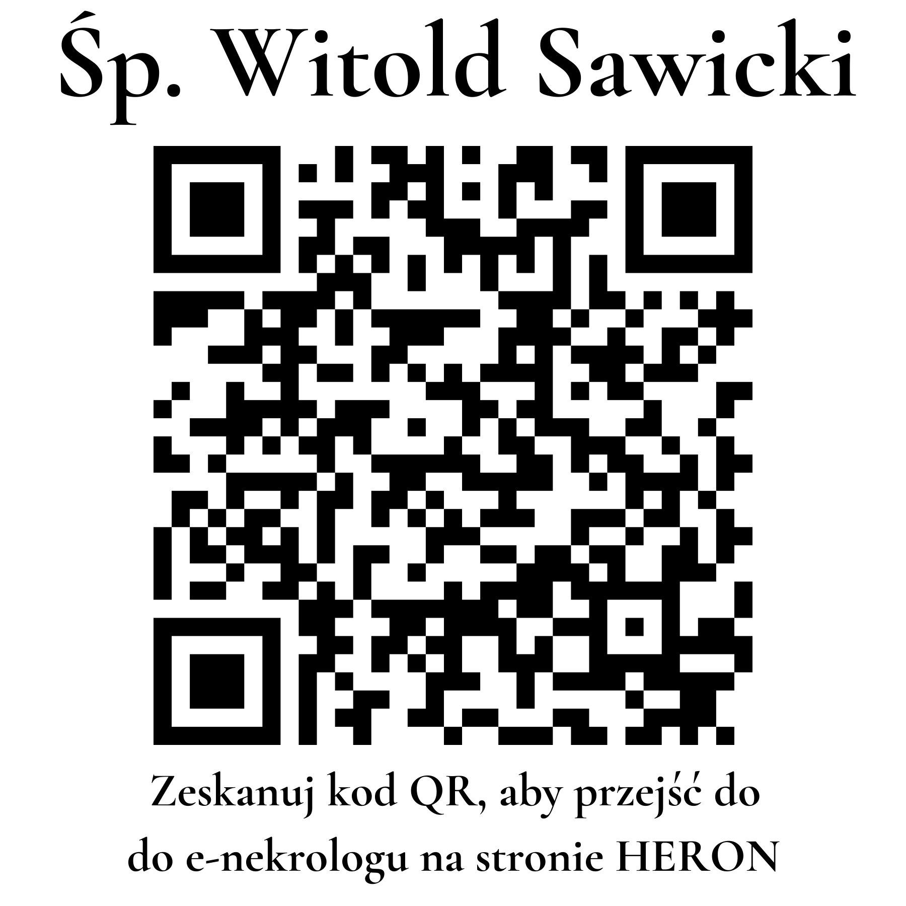 Kod QR do nekrologu Witold Sawicki