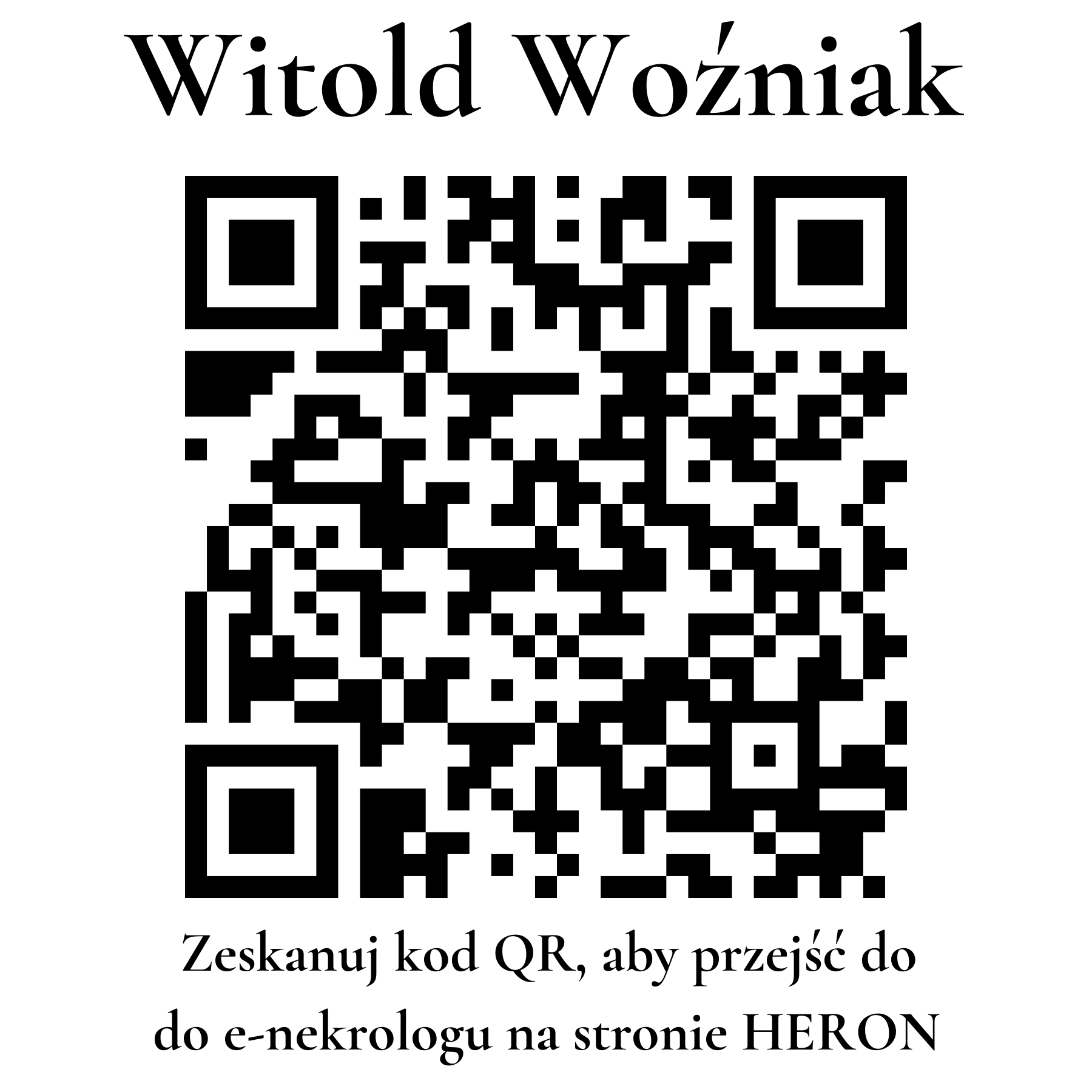 Kod QR do nekrologu Witold Woźniak