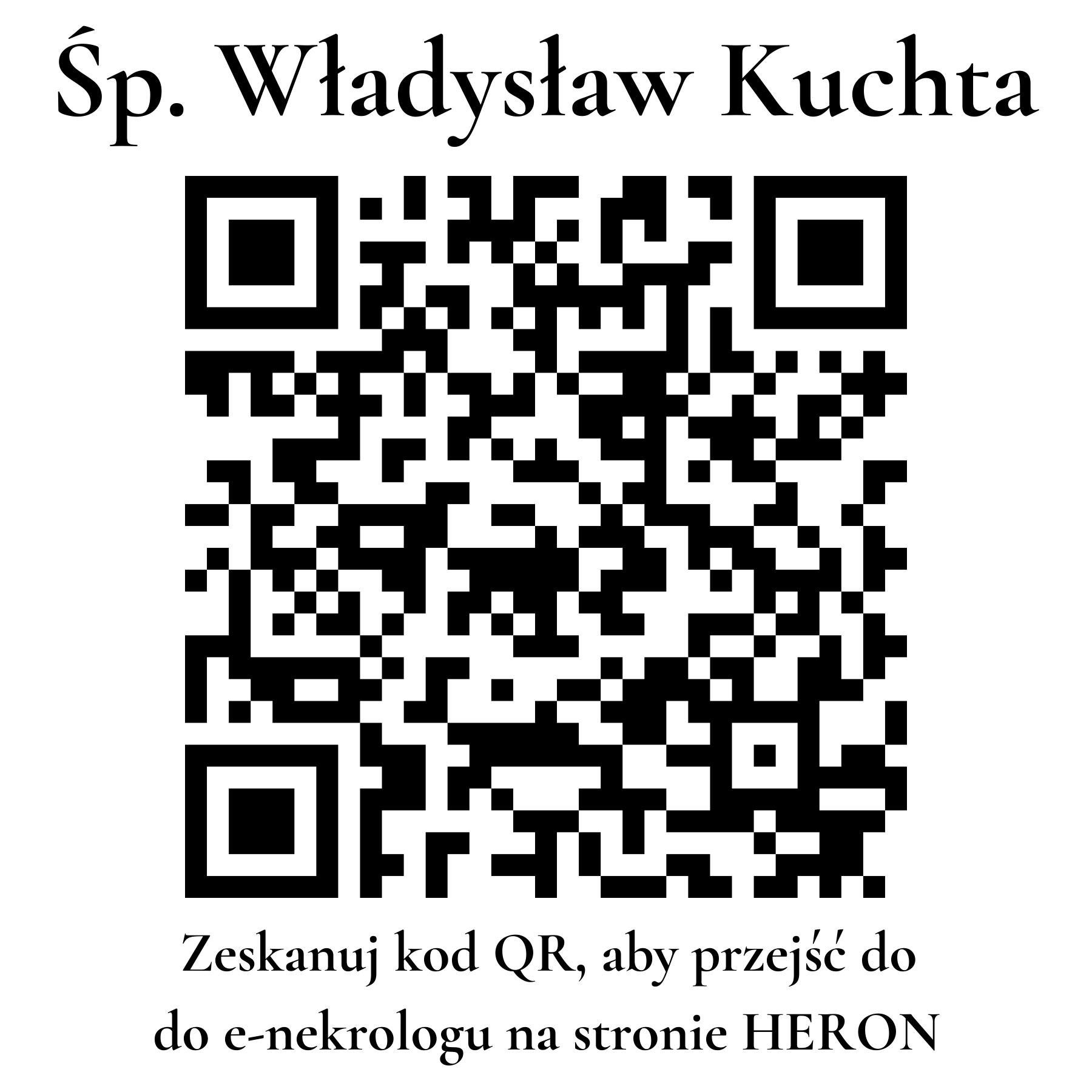 Kod QR do nekrologu Władysław Kuchta