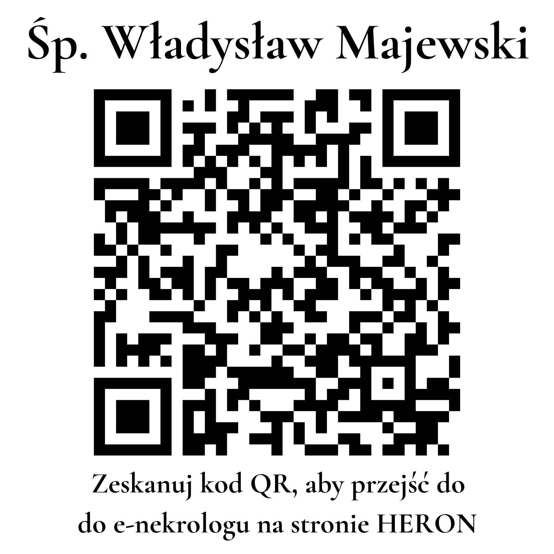Kod QR do nekrologu Władysław Majewski