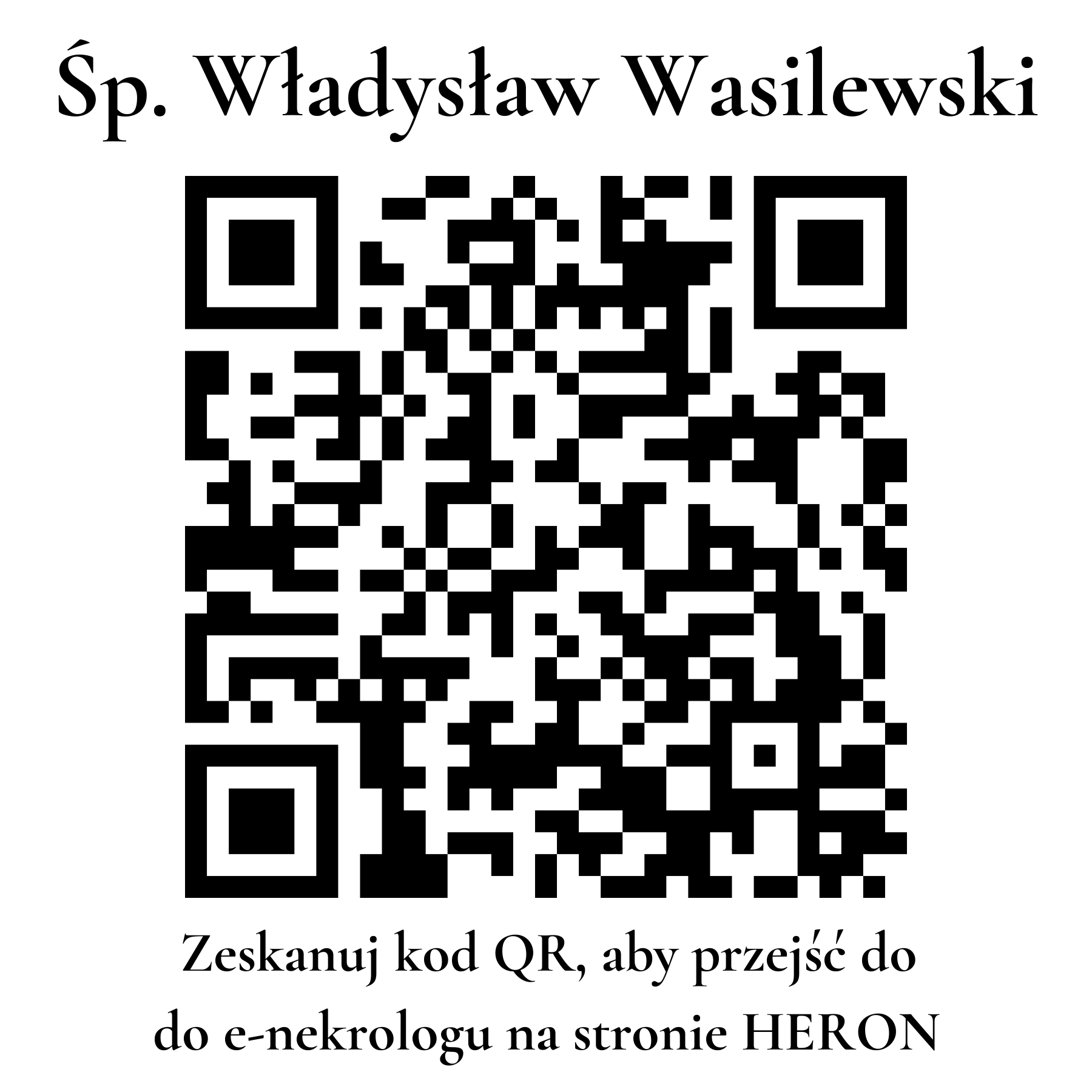 Kod QR do nekrologu Władysław Wasilewski