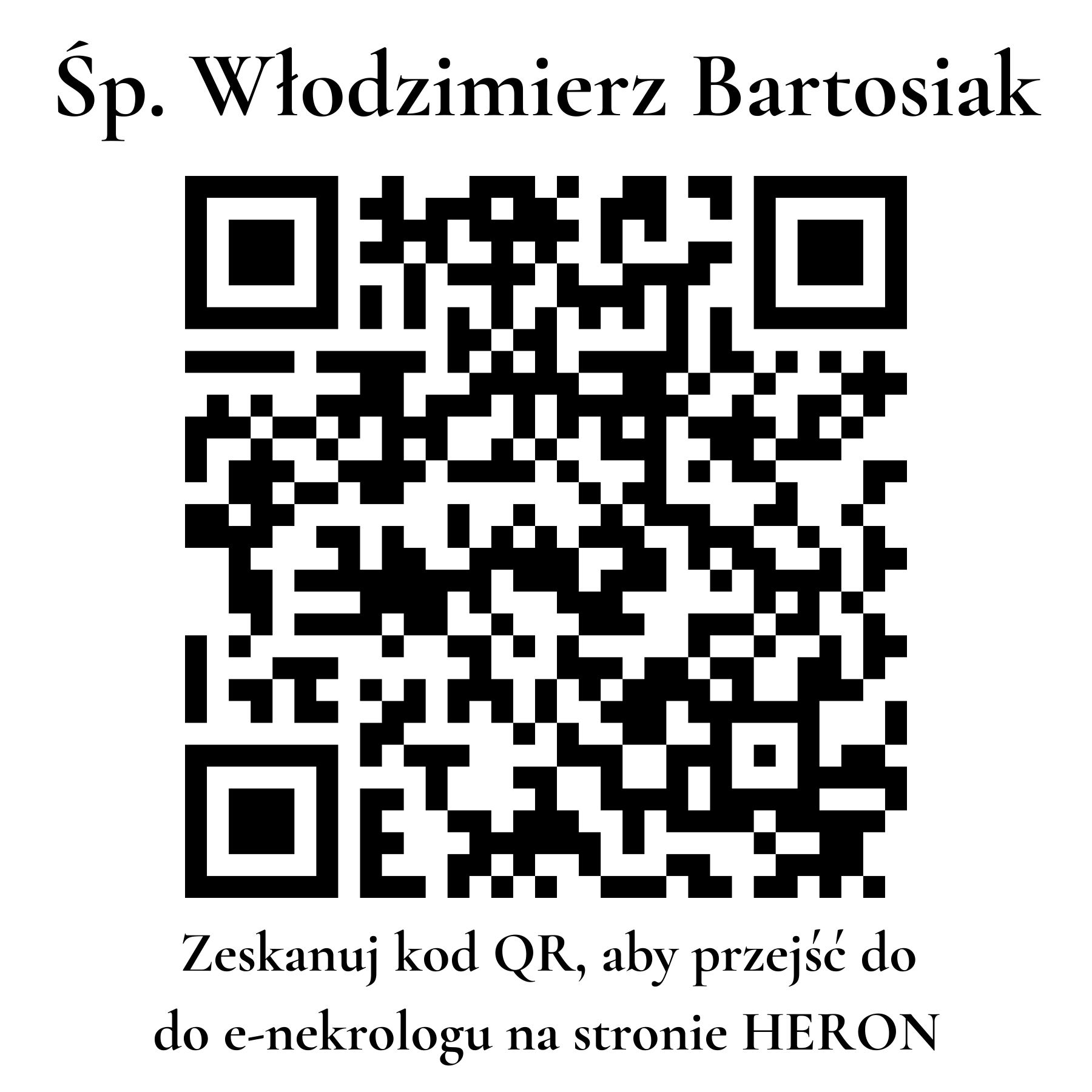 Kod QR do nekrologu Włodzimierz Bartosiak