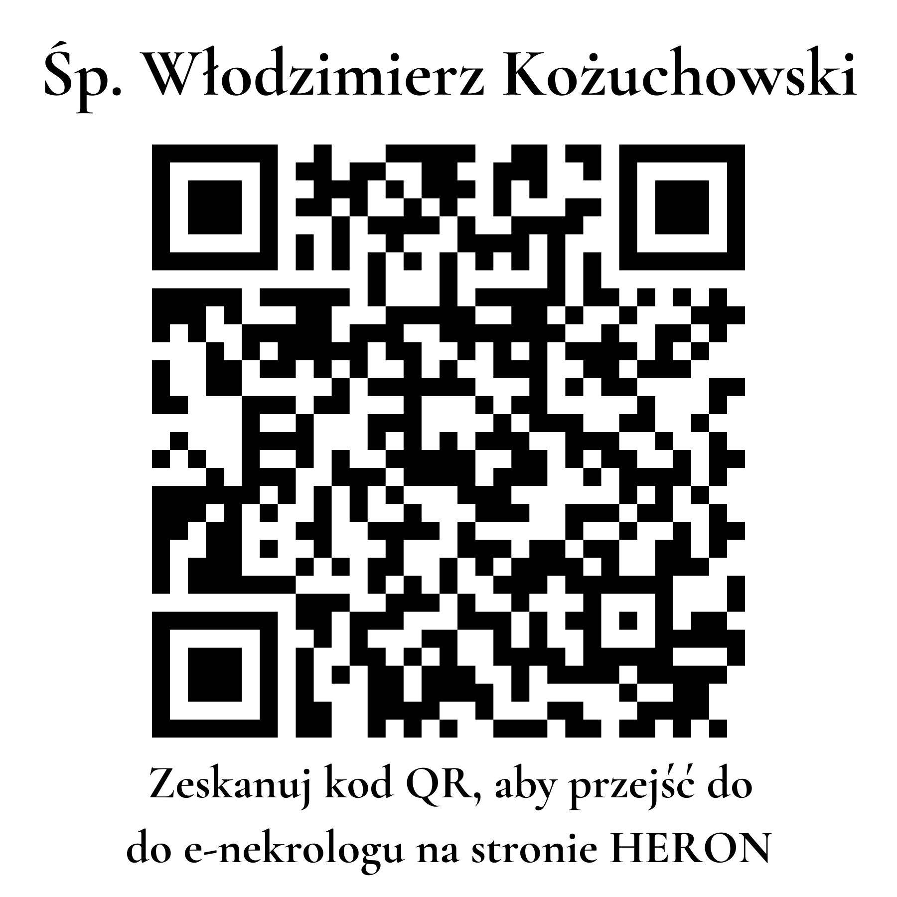 Kod QR do nekrologu Włodzimierz Kożuchowski