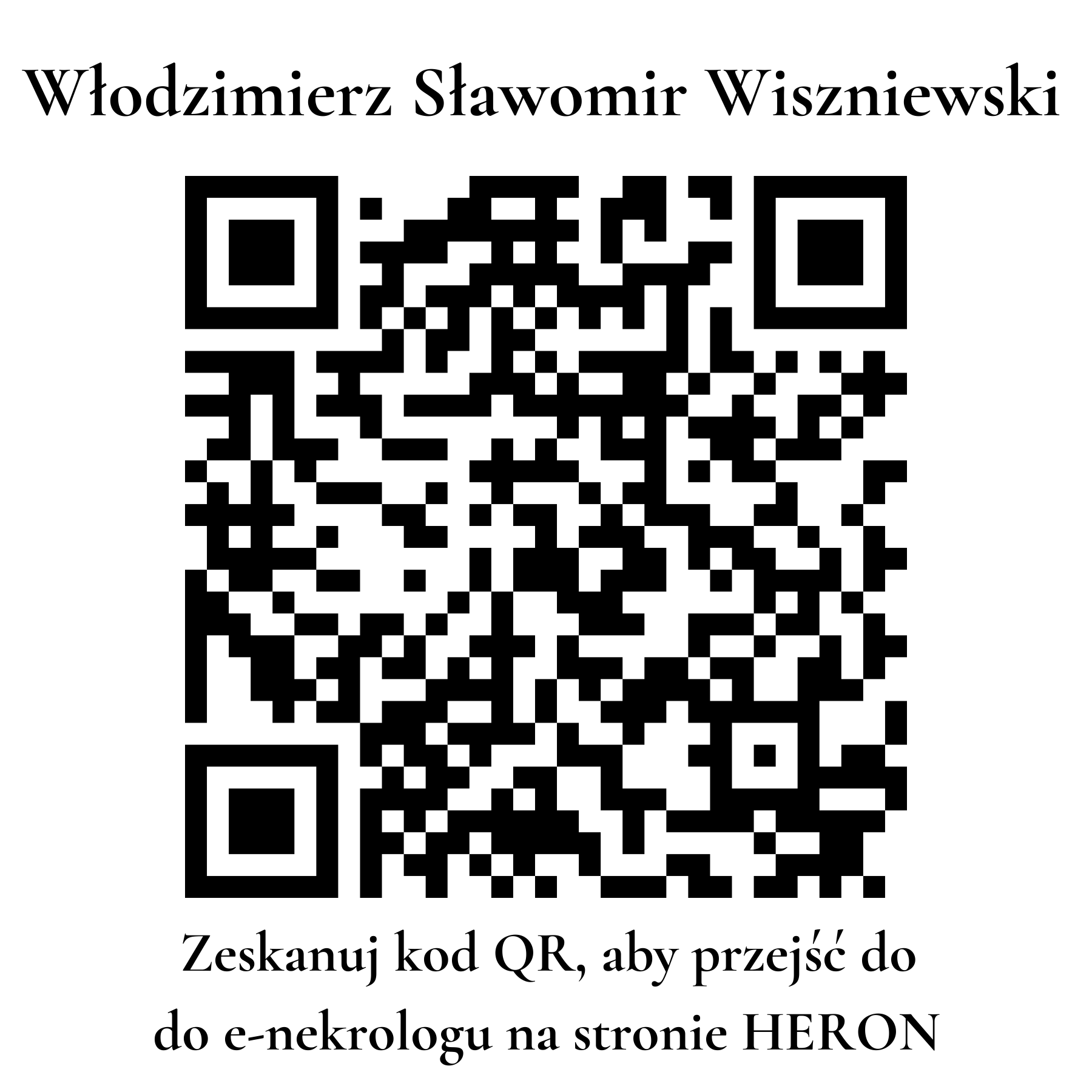Kod QR do nekrologu Włodzimierz Sławomir Wiszniewski